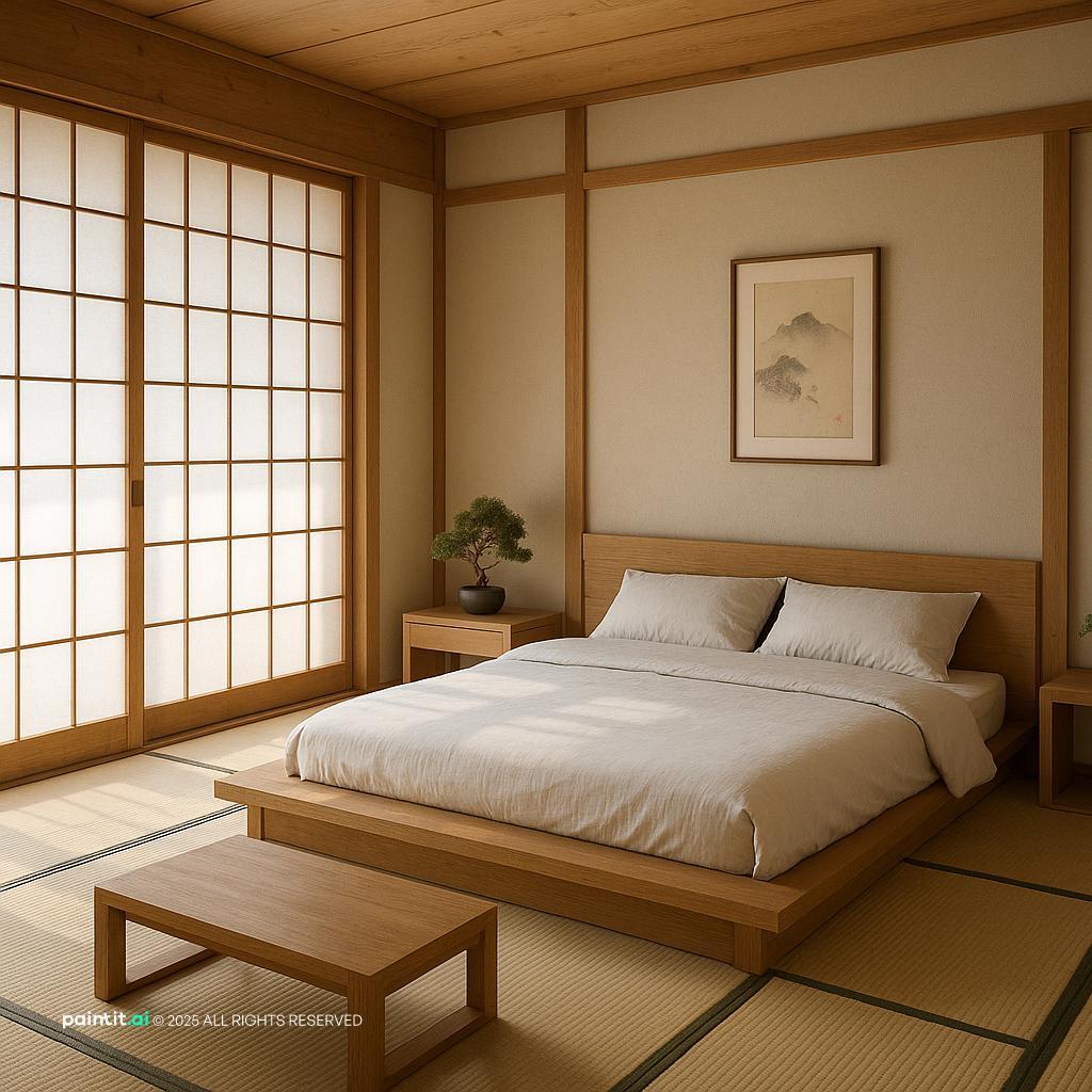 Cozy Japanese-Style Bedroom Design for Muji Style Interior Design