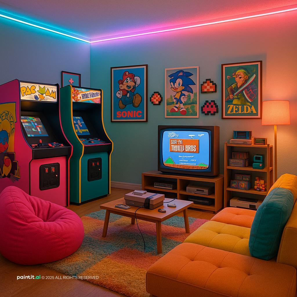 70s Inspired Living Room - Retro Decor Styles | Paintit.ai - 19