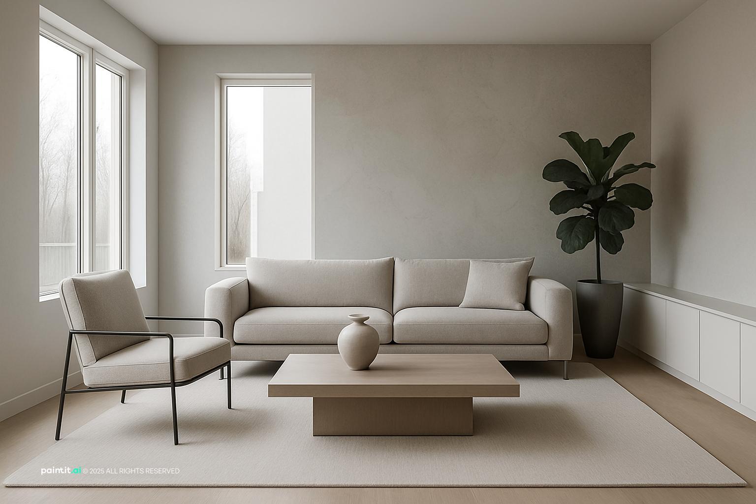 Modern Grey and Beige Living Room - Design & Inspiration | Paintit.ai - 36