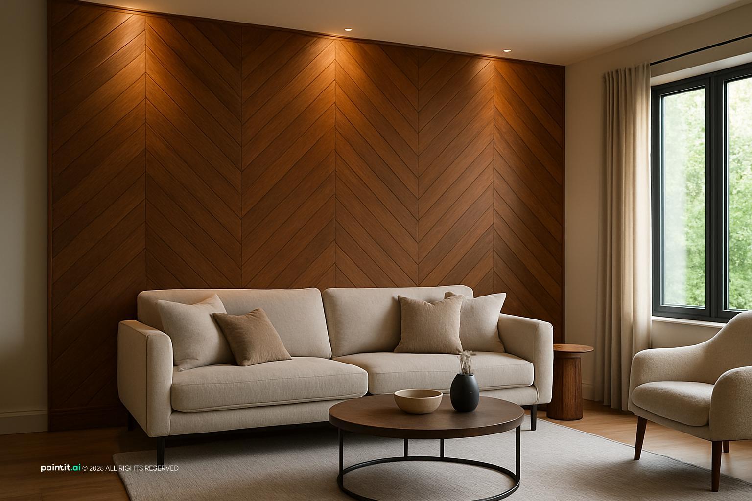 Wood Paneling Living Room Ideas - Design Inspiration | Paintit.ai - 25