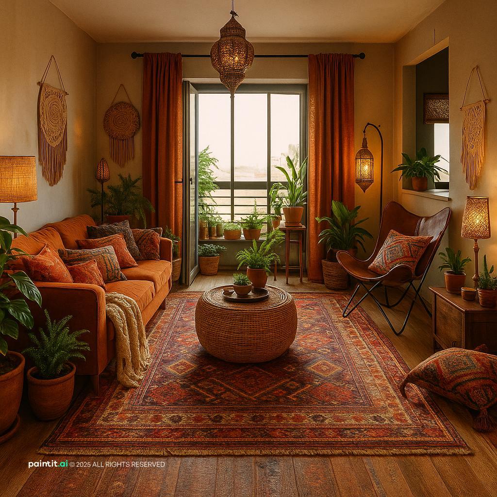 Boho Coastal Living Room: Design Inspiration | Paintit.ai - 18