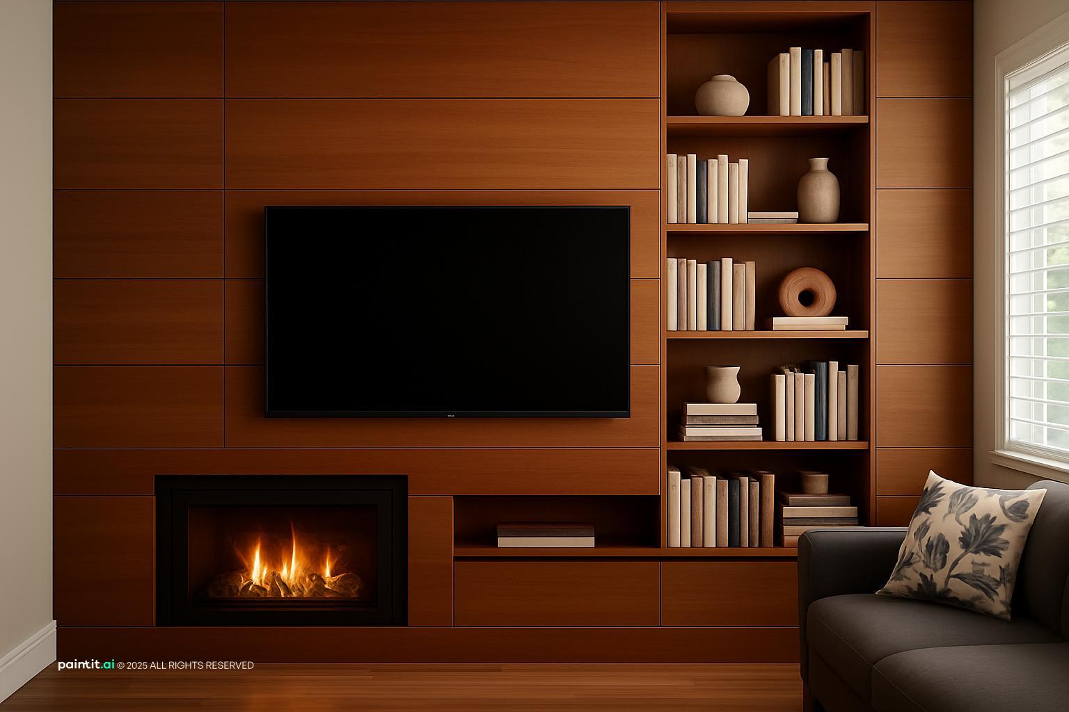 Wood Paneling Living Room Ideas - Design Inspiration | Paintit.ai - 24