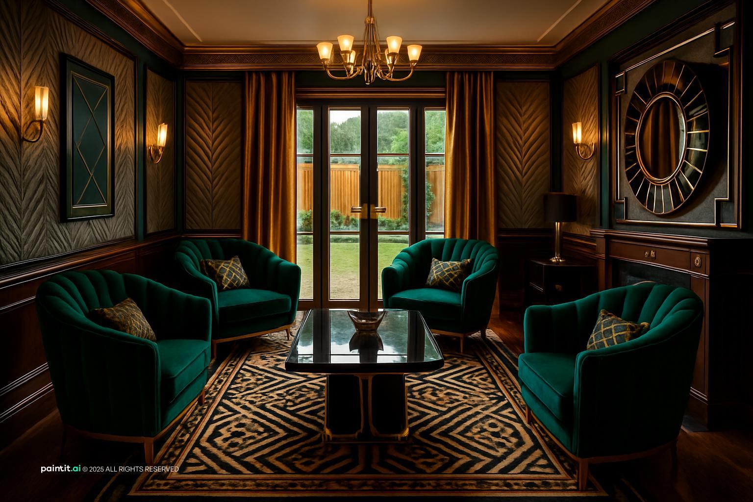 Victorian Dark Green Living Room: Elegant Decor Ideas | Paintit.ai - 23