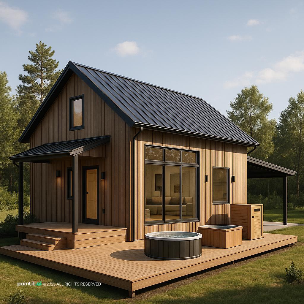 Modern backyard cabin suitable for a shed studio or office
