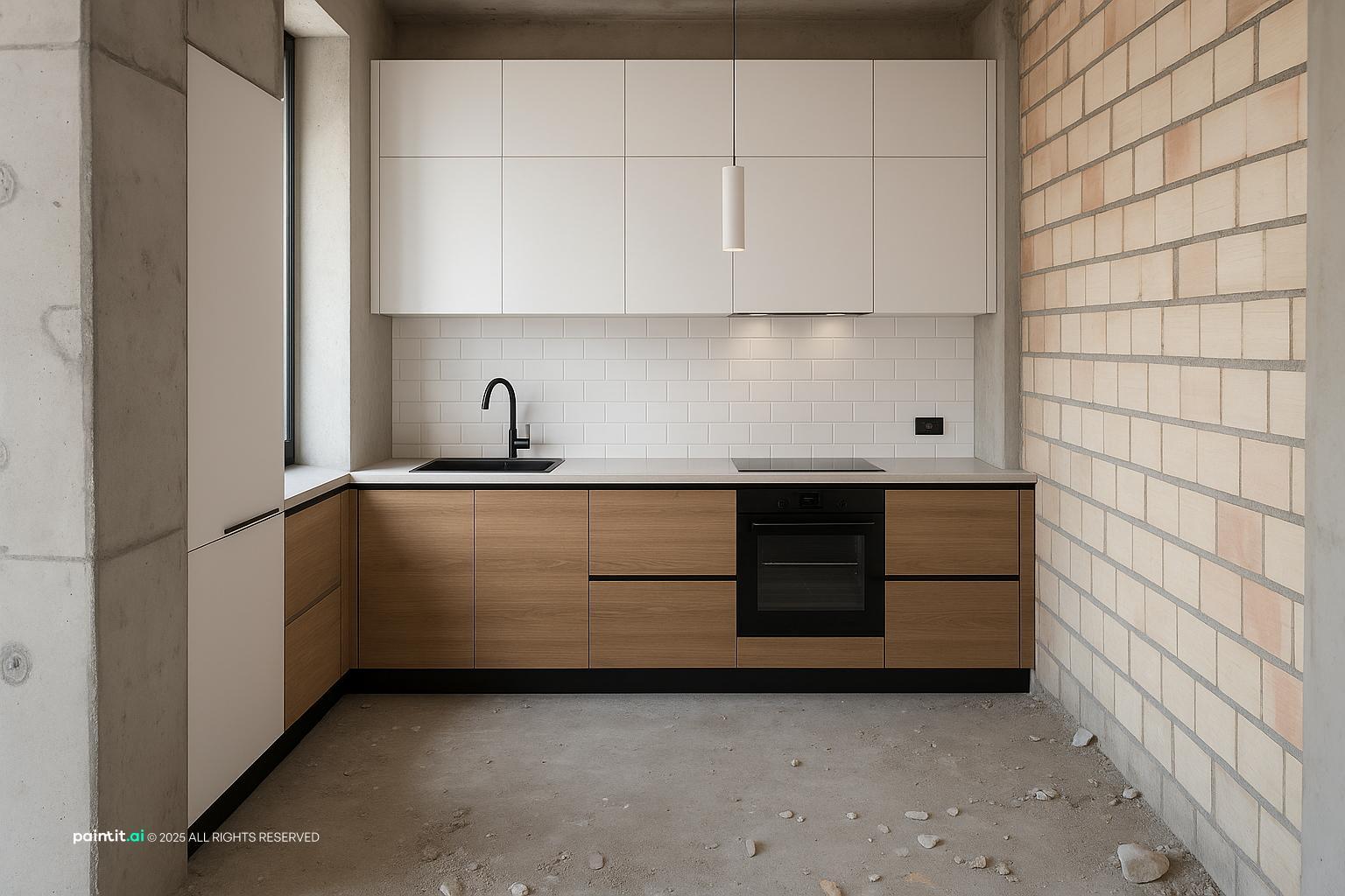 White Kitchen and Living Room: Elegant Interiors | Paintit.ai - 30