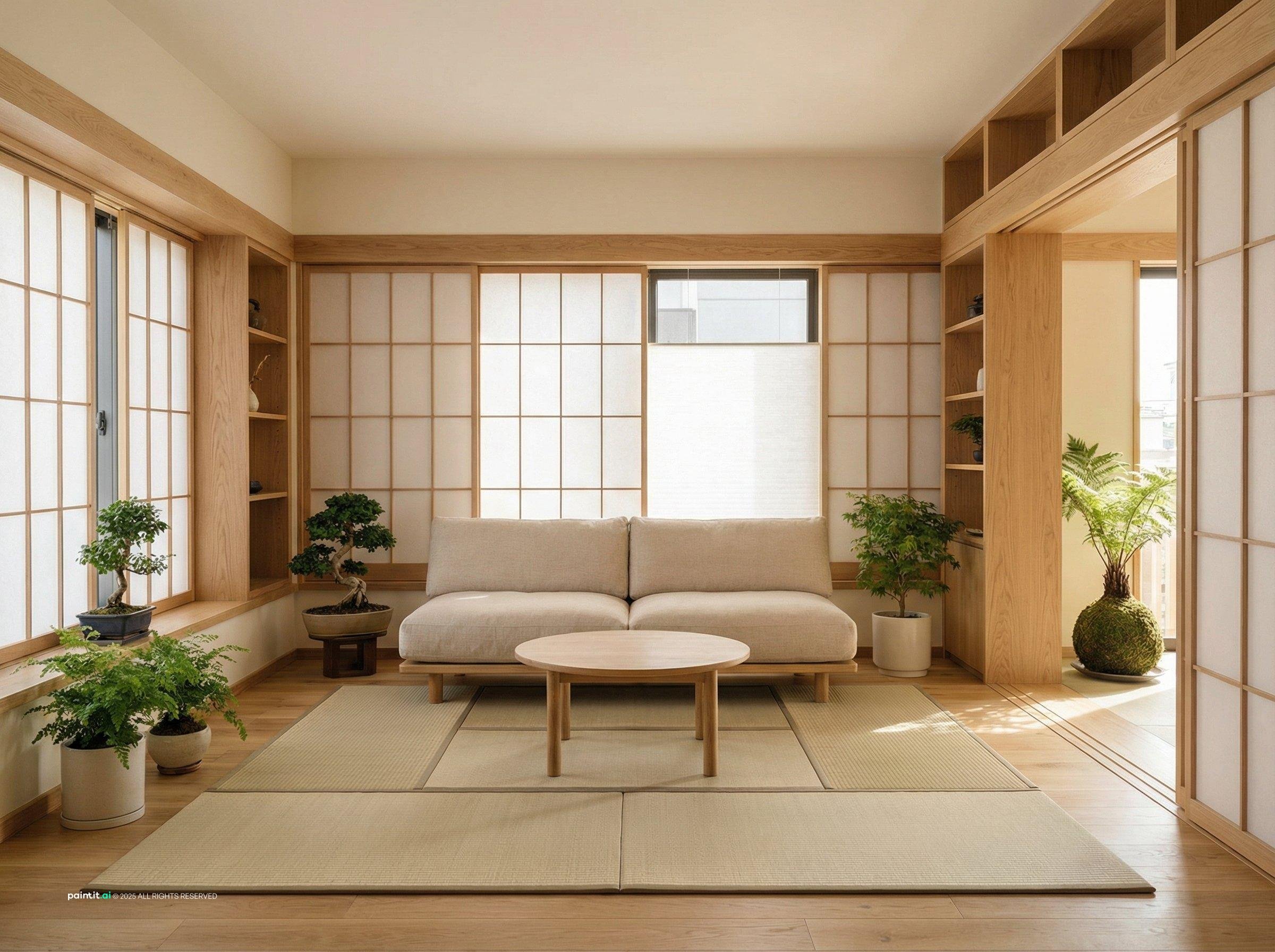 Japandi Living Room Design - Minimalist Style Guide | Paintit.ai - 30
