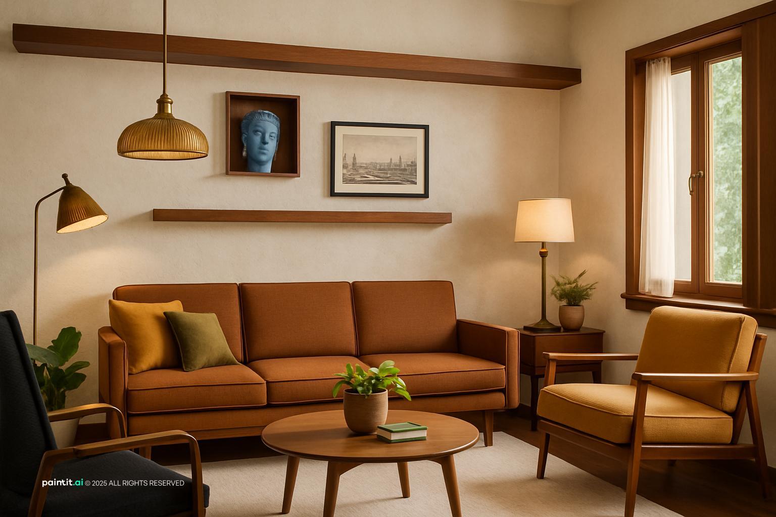 1960s Living Room: Mid-Century Modern Decor | Paintit.ai - 33