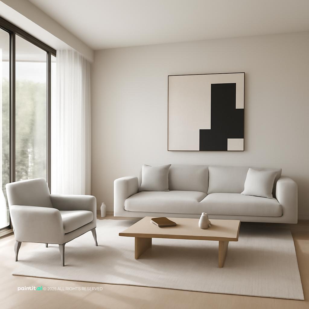 Zebra Shades Living Room - Modern Window Treatments | Paintit.ai - 18