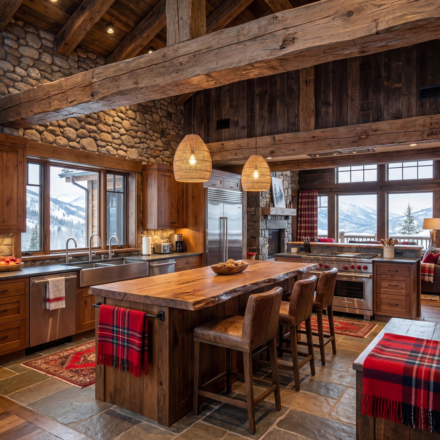 Cozy Ski Chalet Kitchen for Chalet Style Interior Design