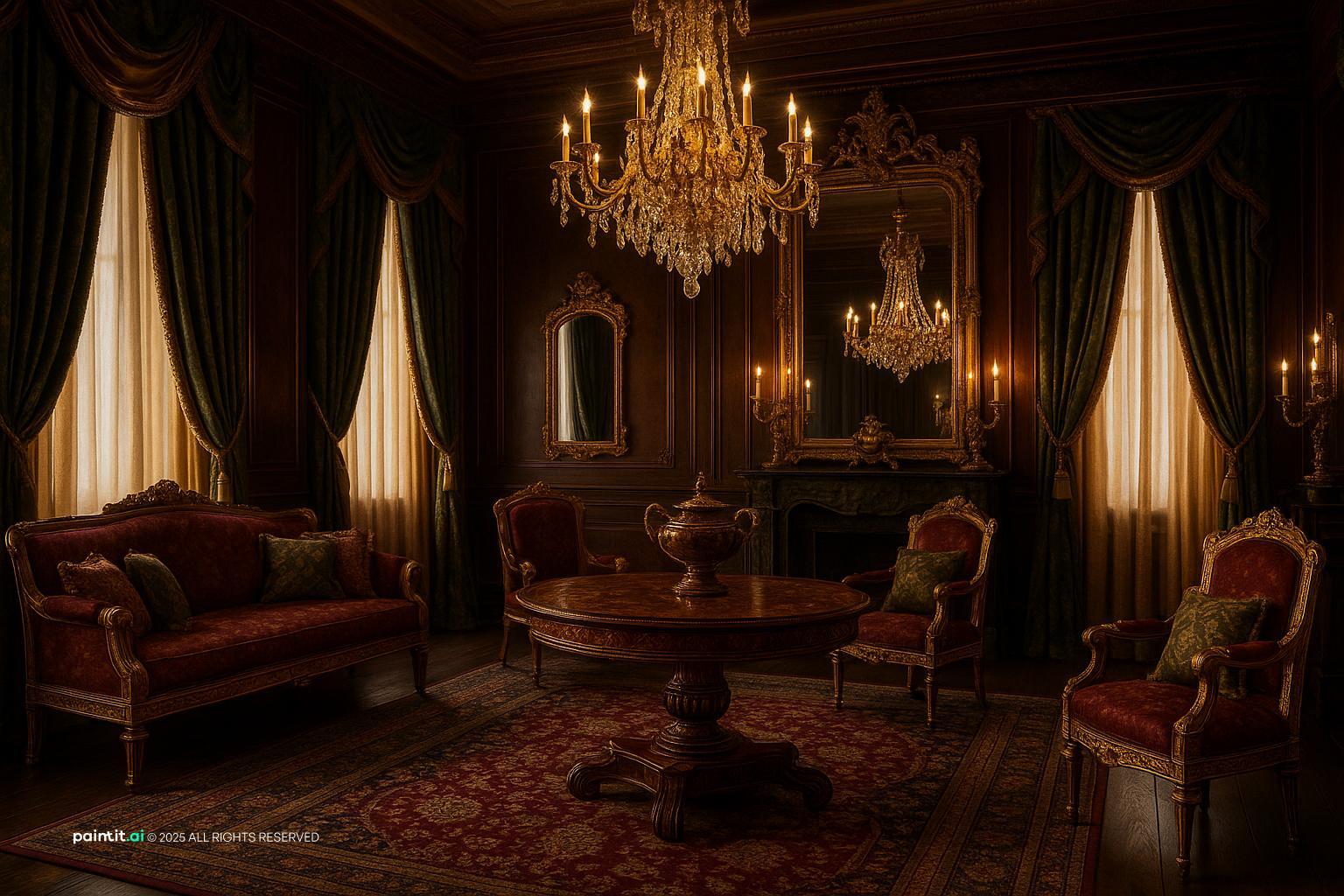 Wine Red Living Room: Elegant Decor Ideas | Paintit.ai - 24