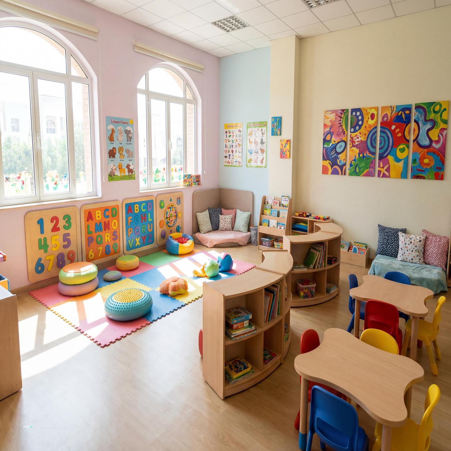 Preschool classroom interior design