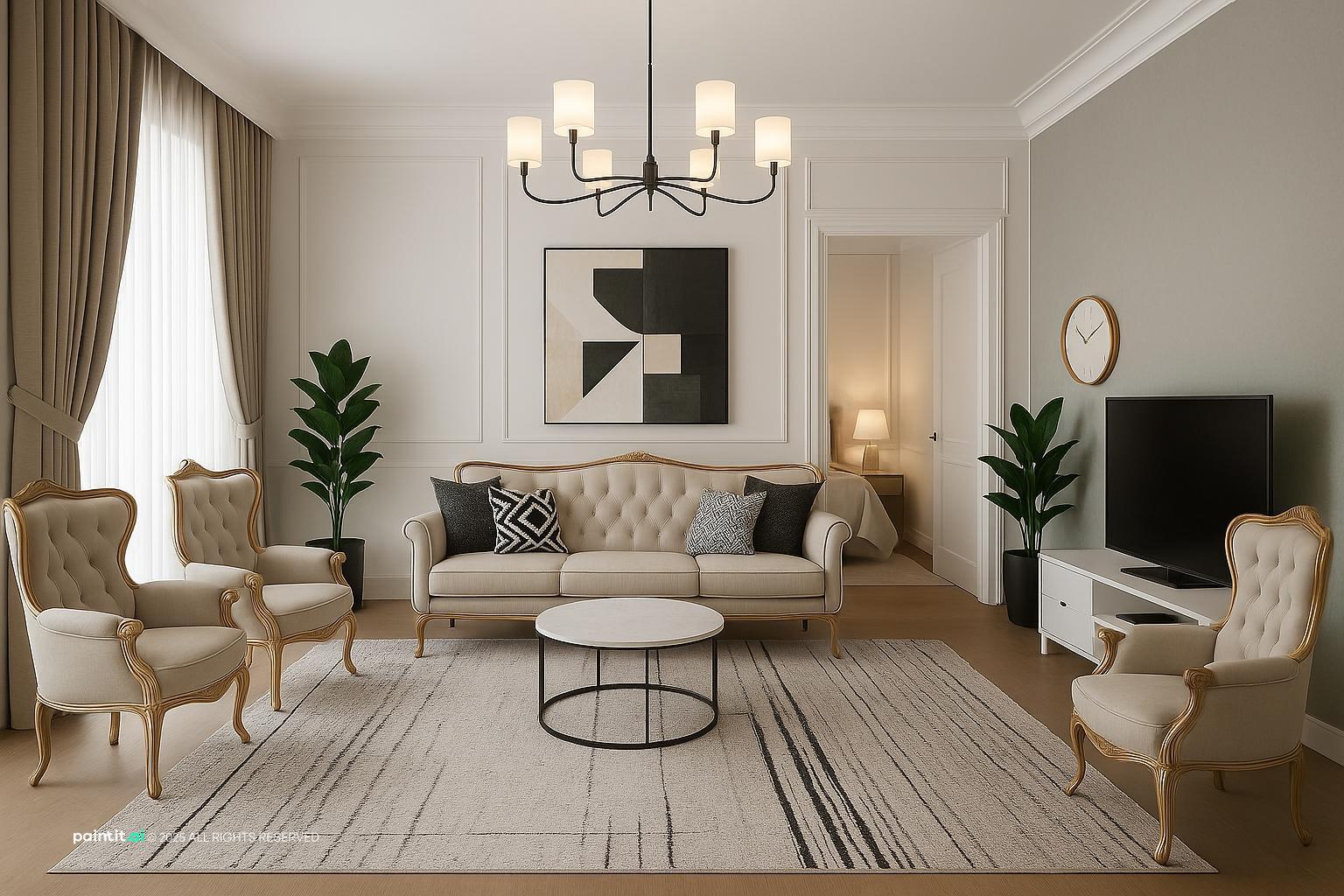 Colonial Living Room - Interior Ideas | Paintit.ai - 11