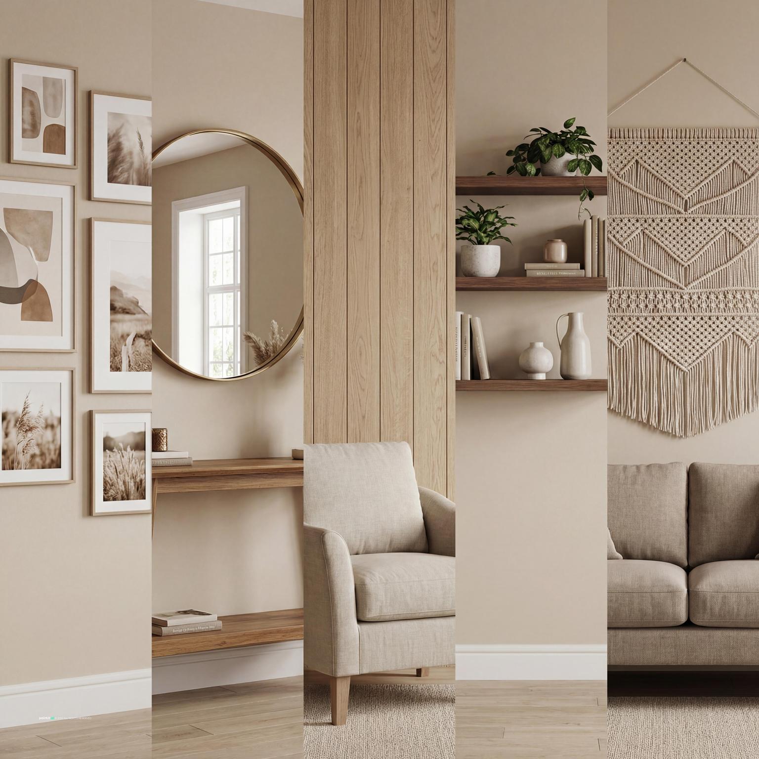 Cozy and inviting living room design ideas, featuring comfortable furniture, warm lighting, and classic decorative elements evoking a 1940s home.