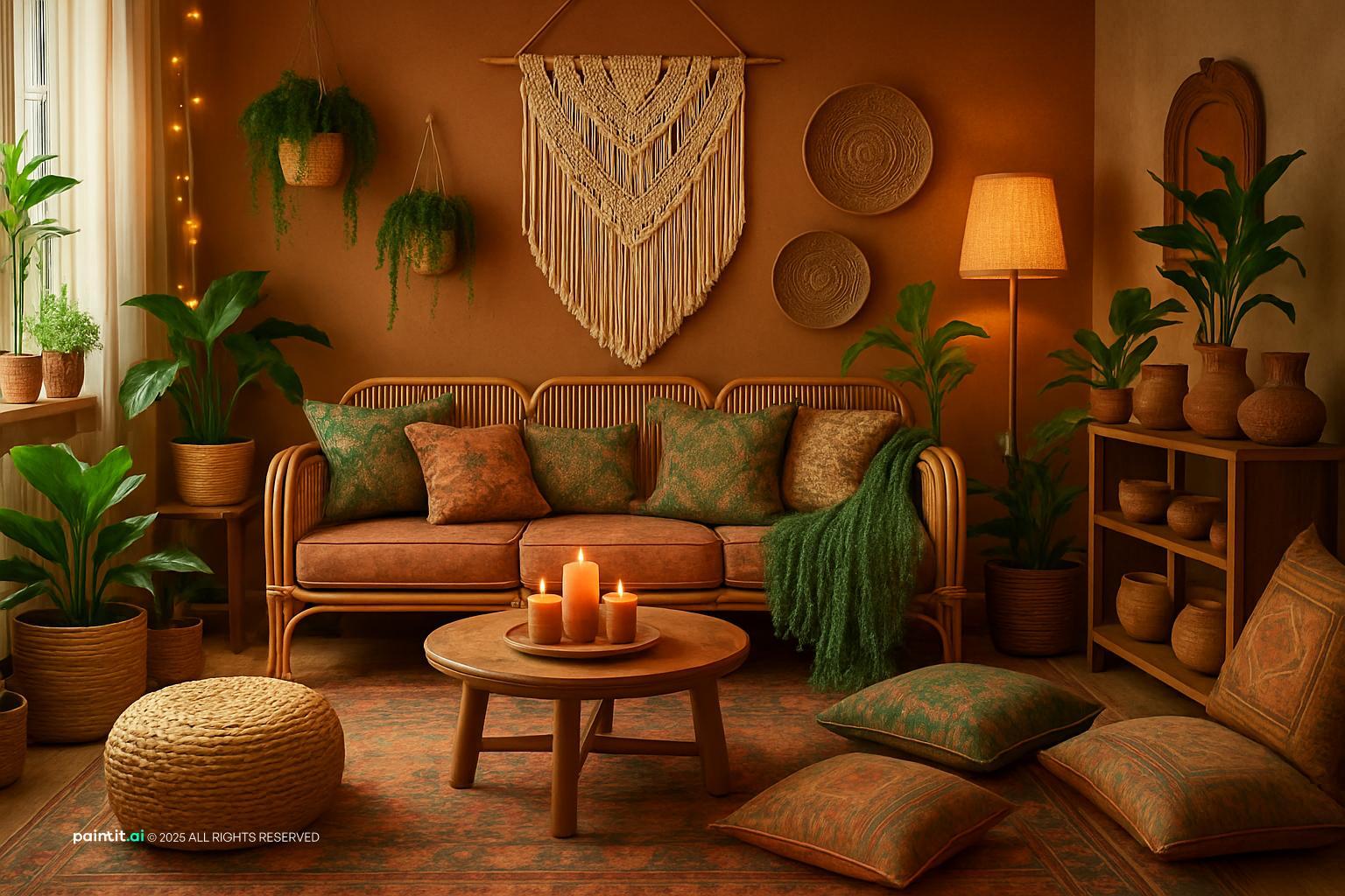 Vintage Eclectic Living Room - Design Inspiration | Paintit.ai - 16