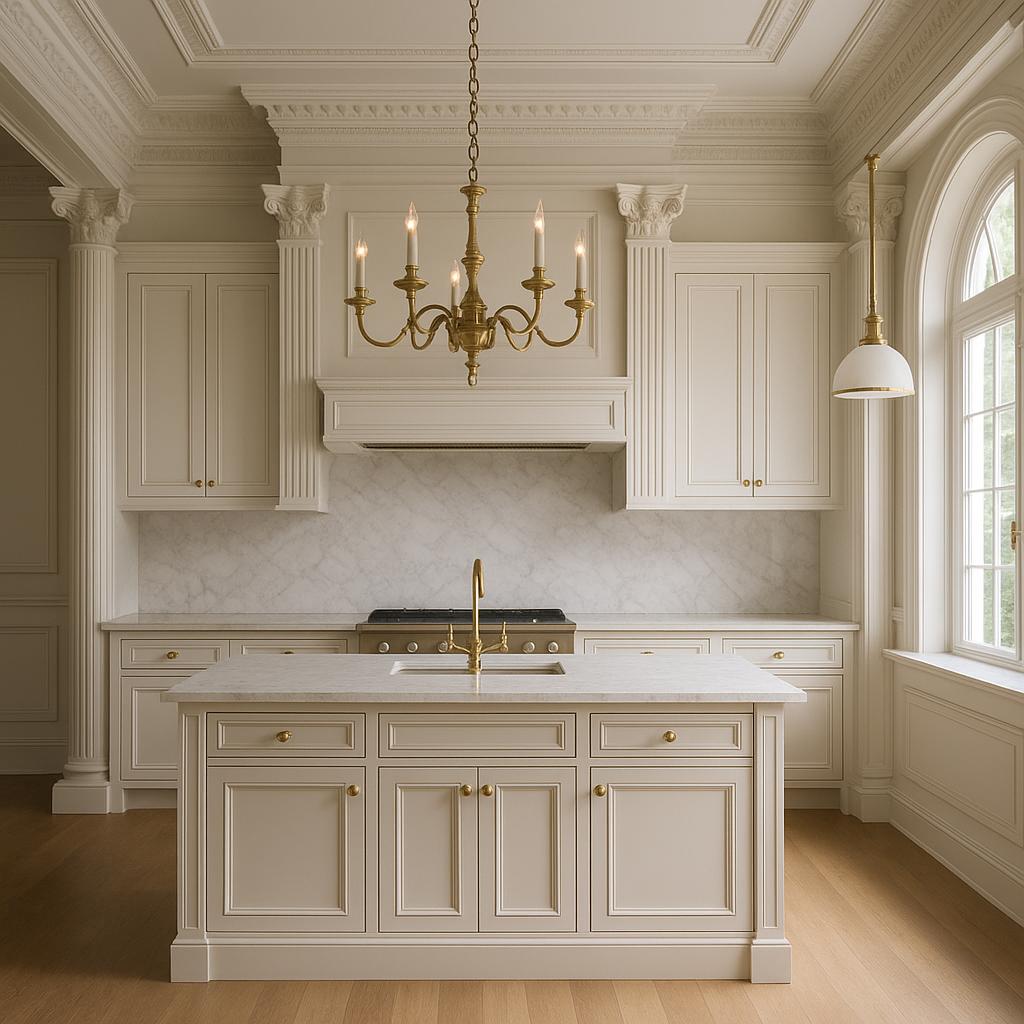 Elegant Neoclassical Kitchen for Neoclassical Style Interior Design