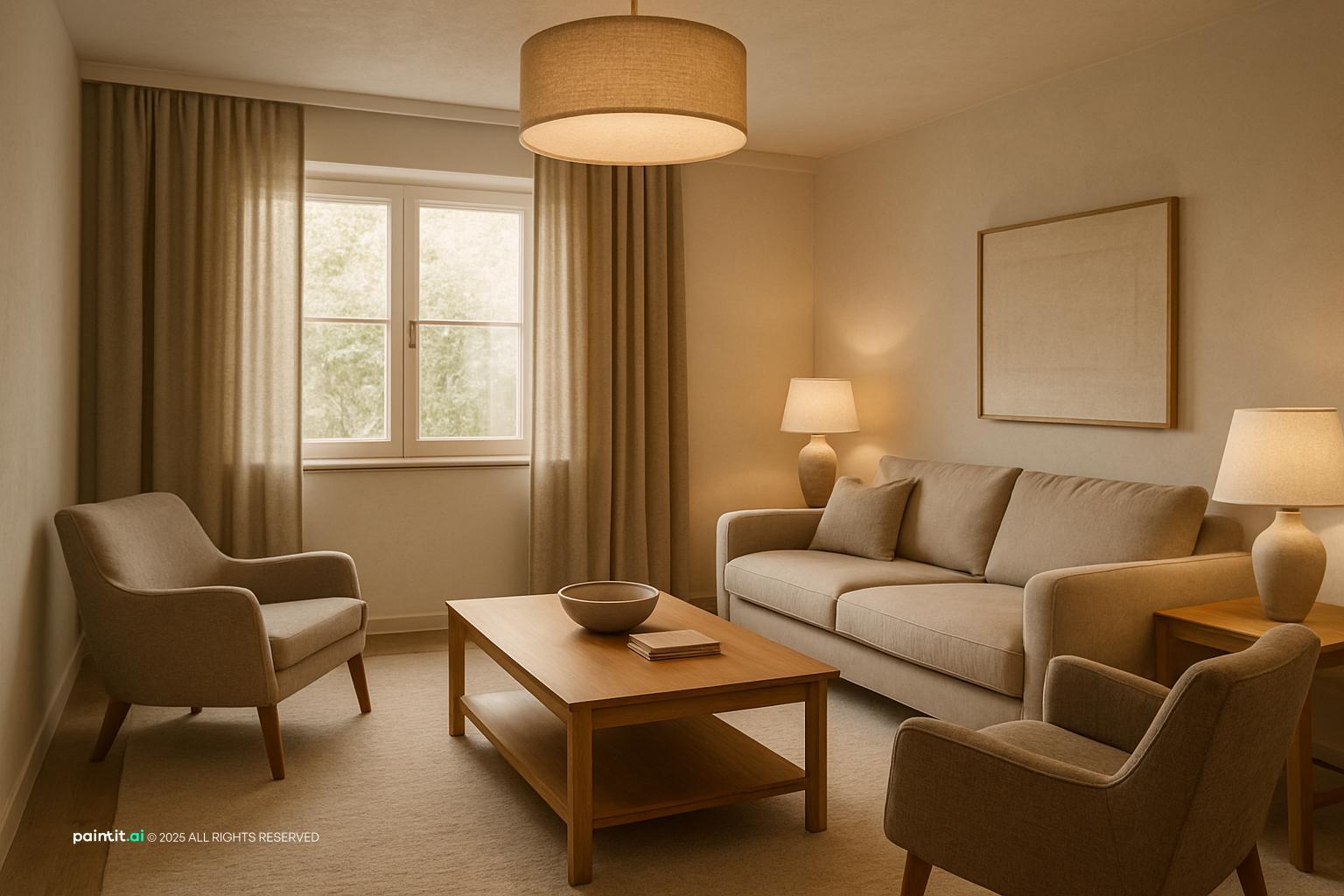 Layered Neutral Room with Warm Texture for Kelly Hoppen Interior Design Style