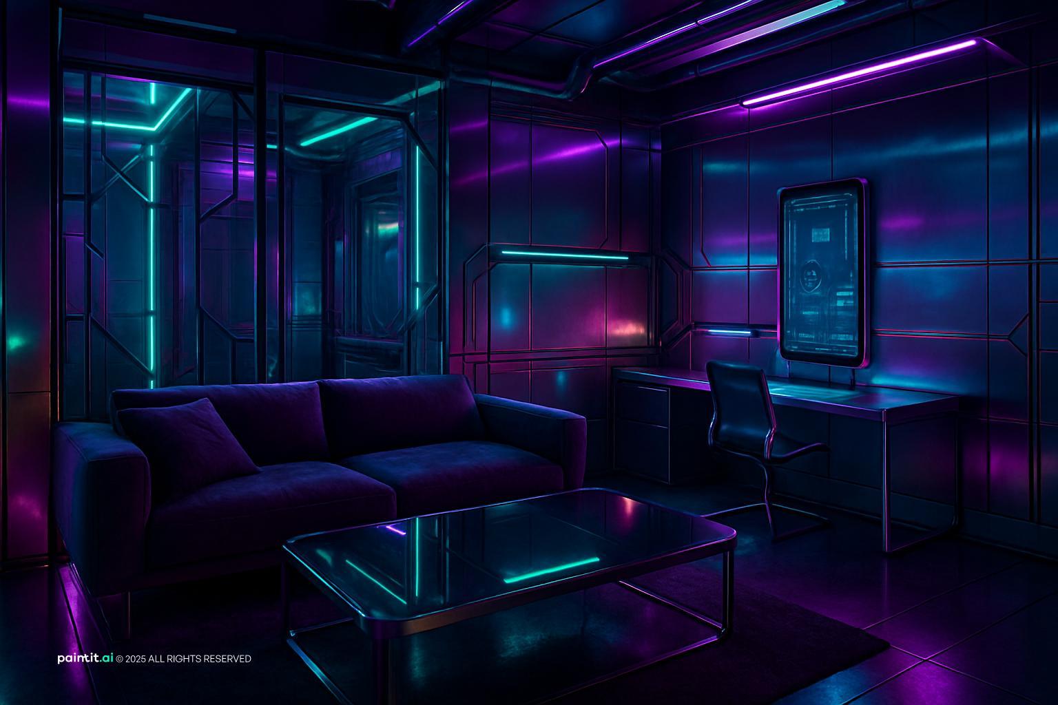 Futuristic Style Room with Statement Lighting for Futuristic Style Interior Design