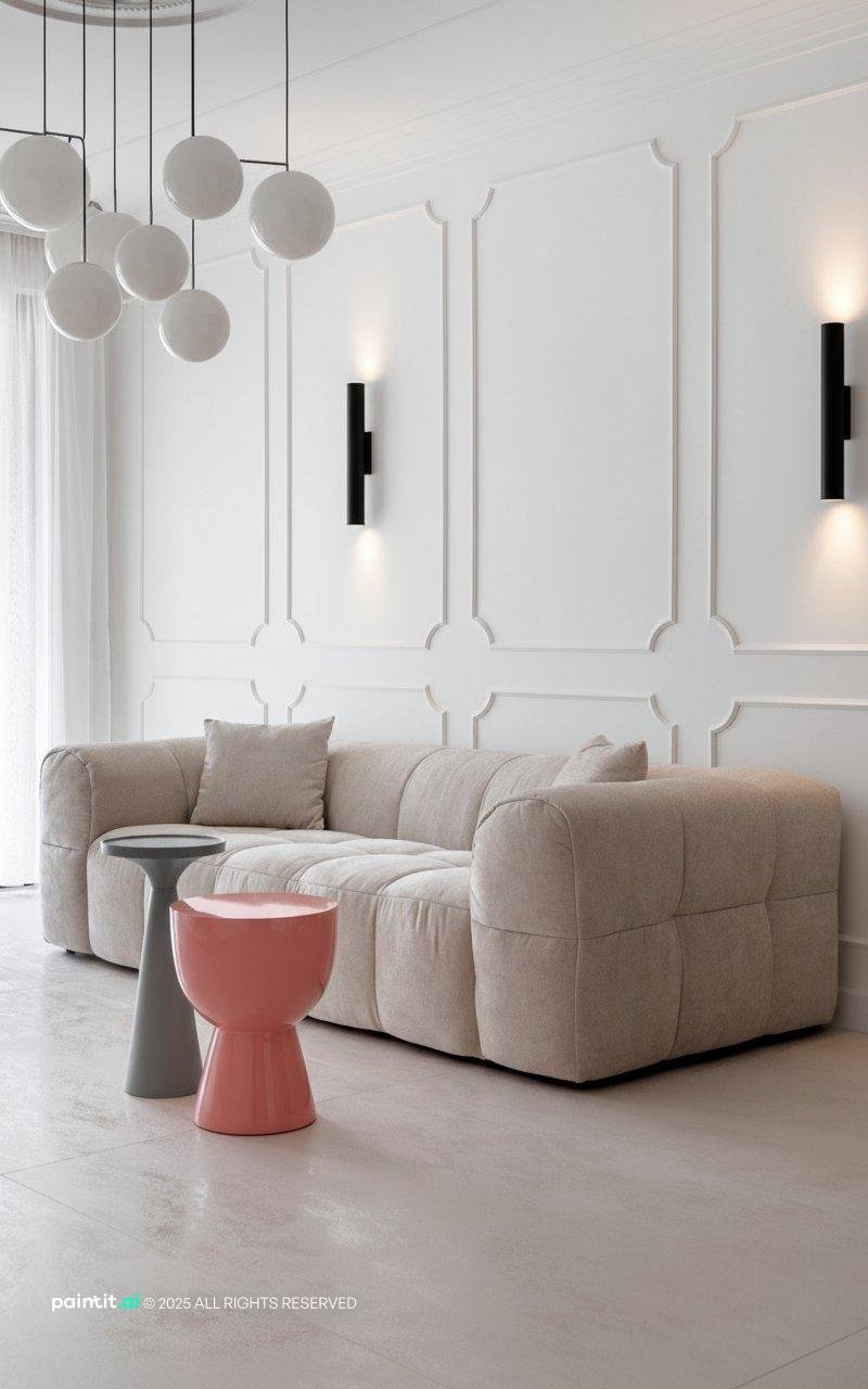 Light Pink Living Room - Design Inspiration | Paintit.ai - 29