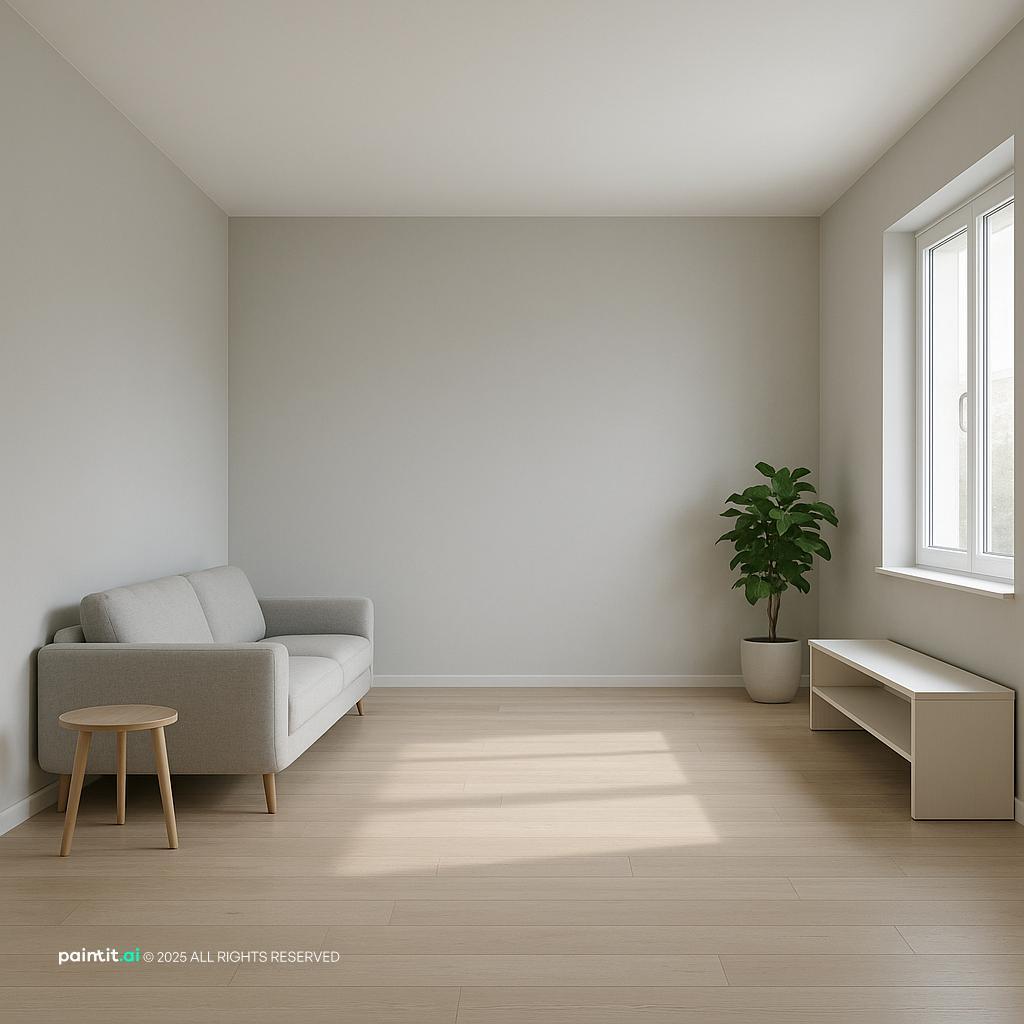 Worldly Gray Living Room: Sophisticated Interior Design | Paintit.ai - 10