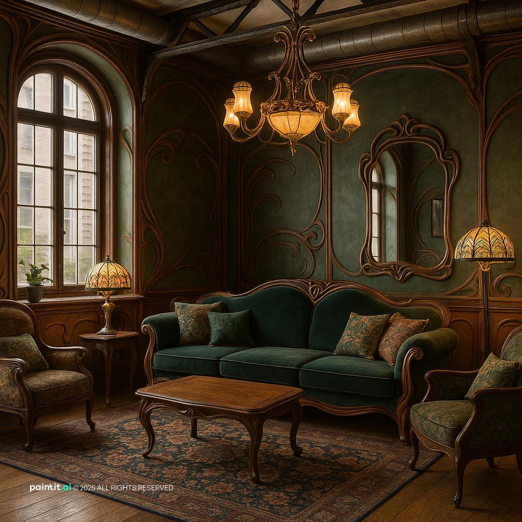 1920s Art Deco Living Room: Interior Design Ideas | Paintit.ai - 23