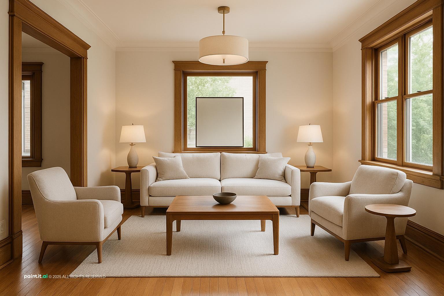 white floors living room with natural textures and a calm living room atmosphere with white floors restraint.