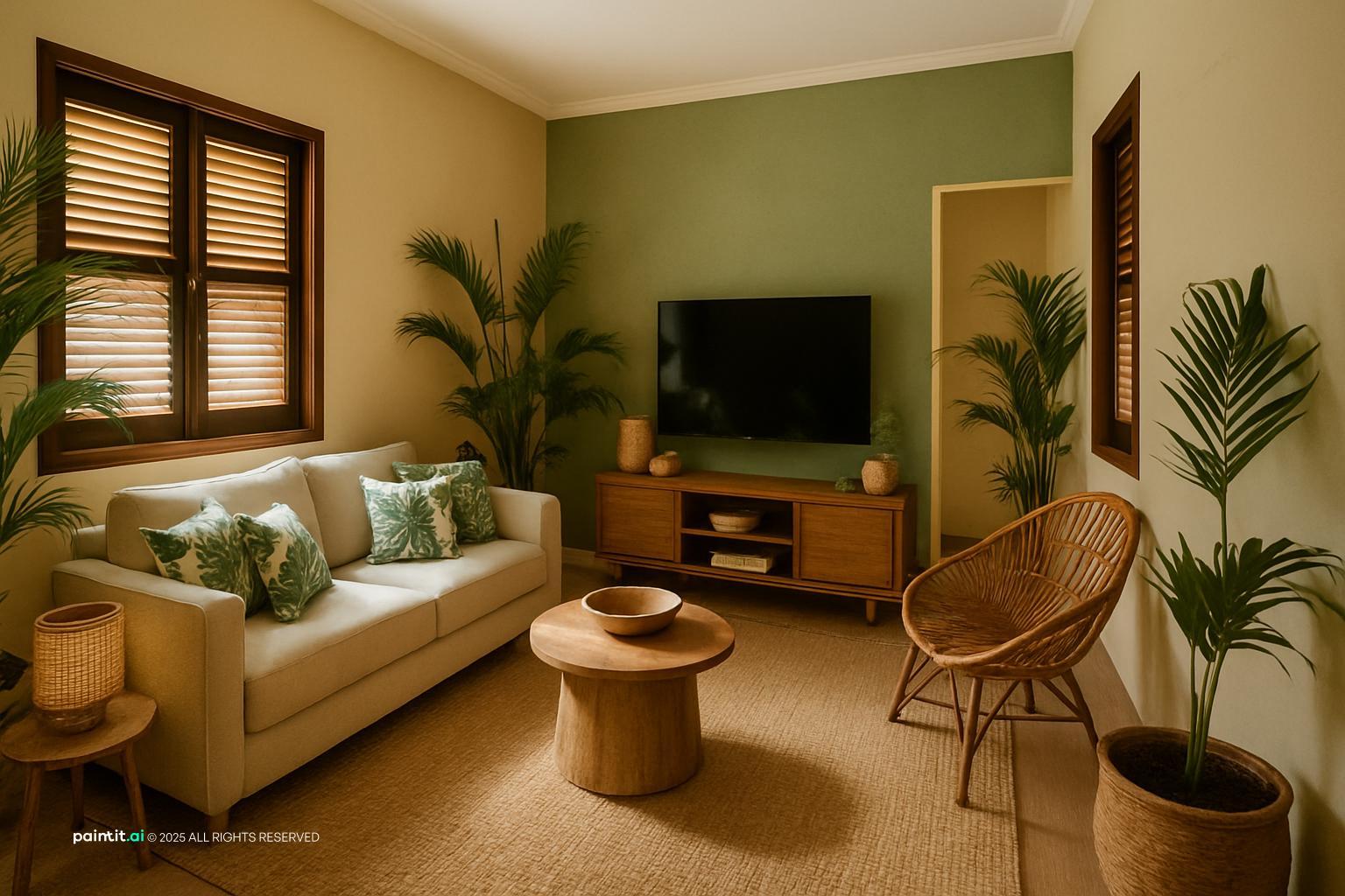 Sage Green and Cream Living Room - Sophisticated Design Ideas | Paintit.ai - 39