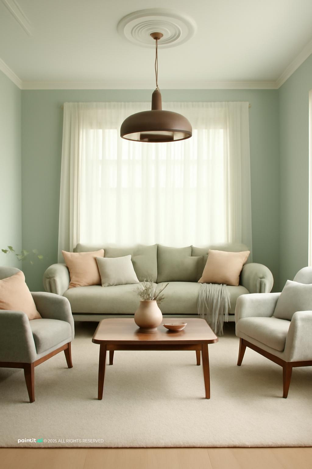 Zebra Shades Living Room - Modern Window Treatments | Paintit.ai - 22