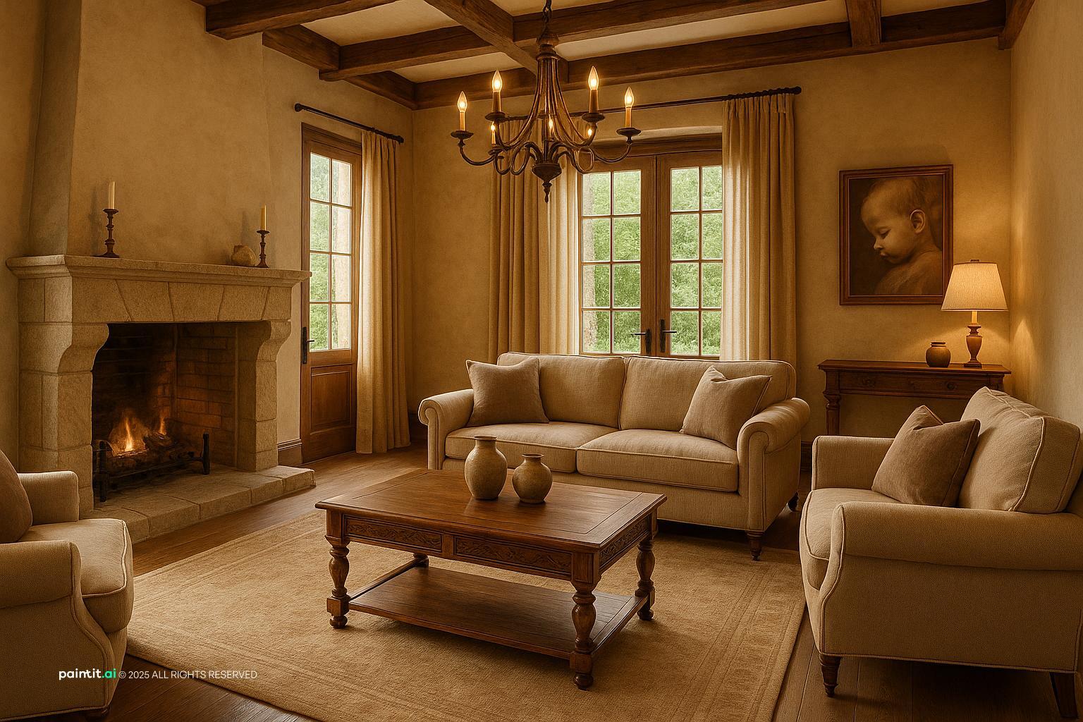 Frank Lloyd Wright inspired interior design visual reference 4: built-in feeling through continuous lines