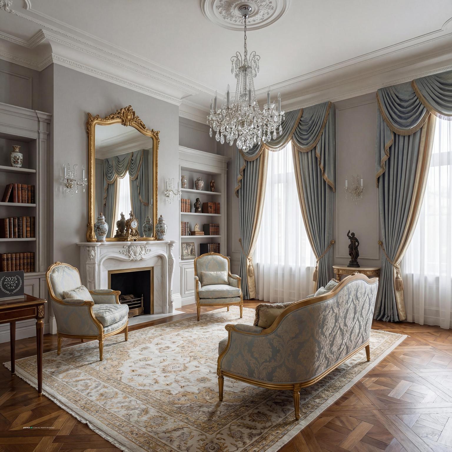 Elegant Neoclassical with Gold Accents for Neoclassical Style Interior Design
