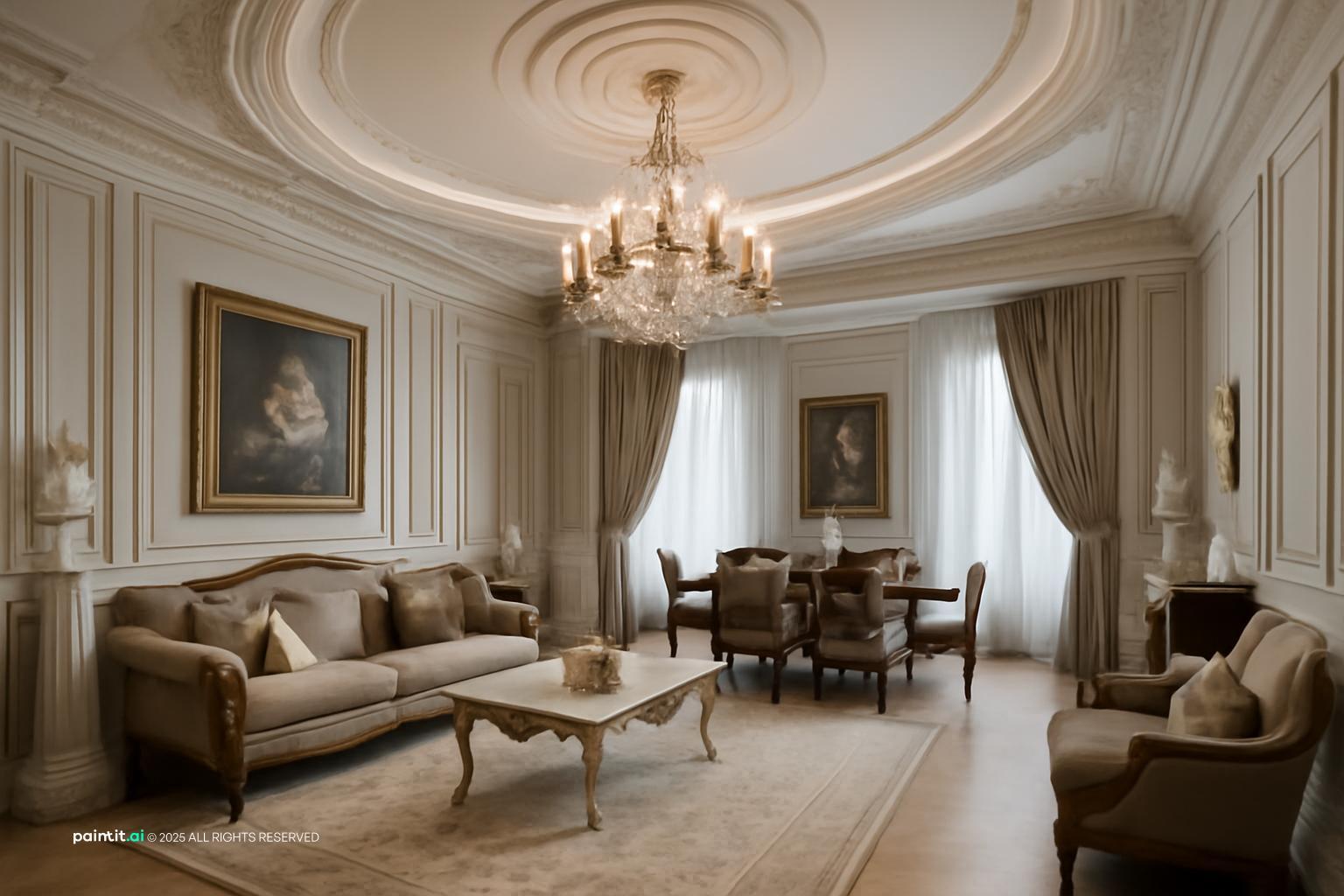 Luxury Neoclassical Living Room - Design Inspiration | Paintit.ai - 10