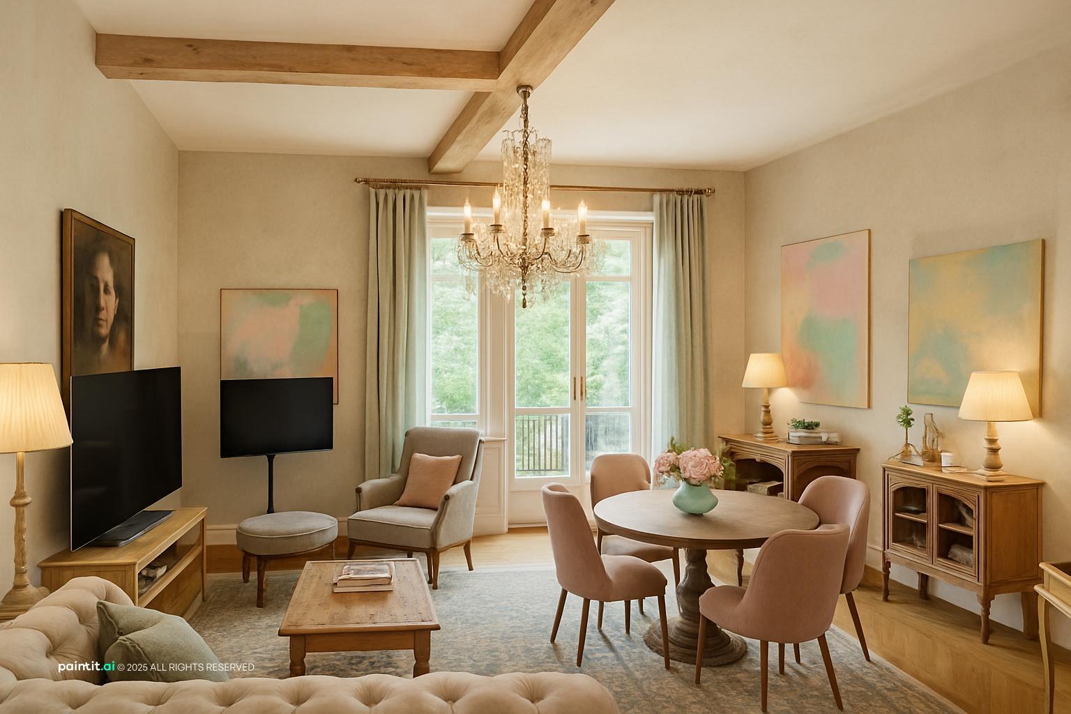 Log Cabin Living Room - Design Ideas | Paintit.ai - 19