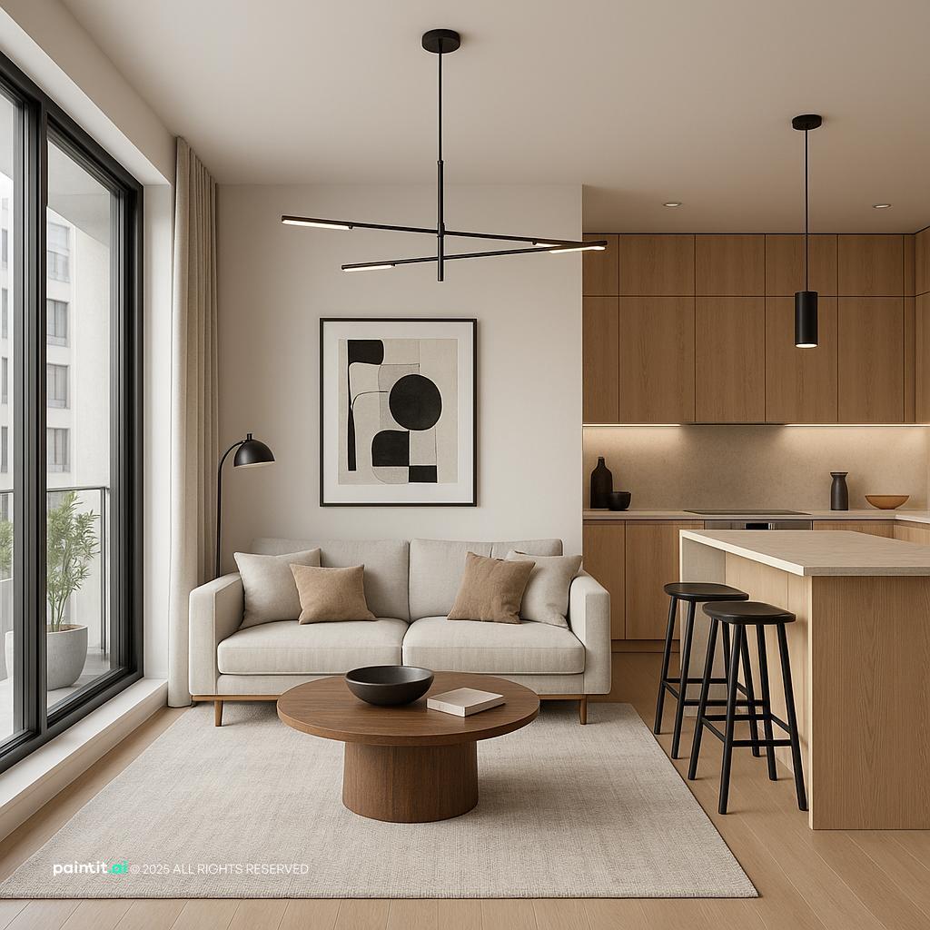 Sleek Modern Apartment Design Ideas xmas living room