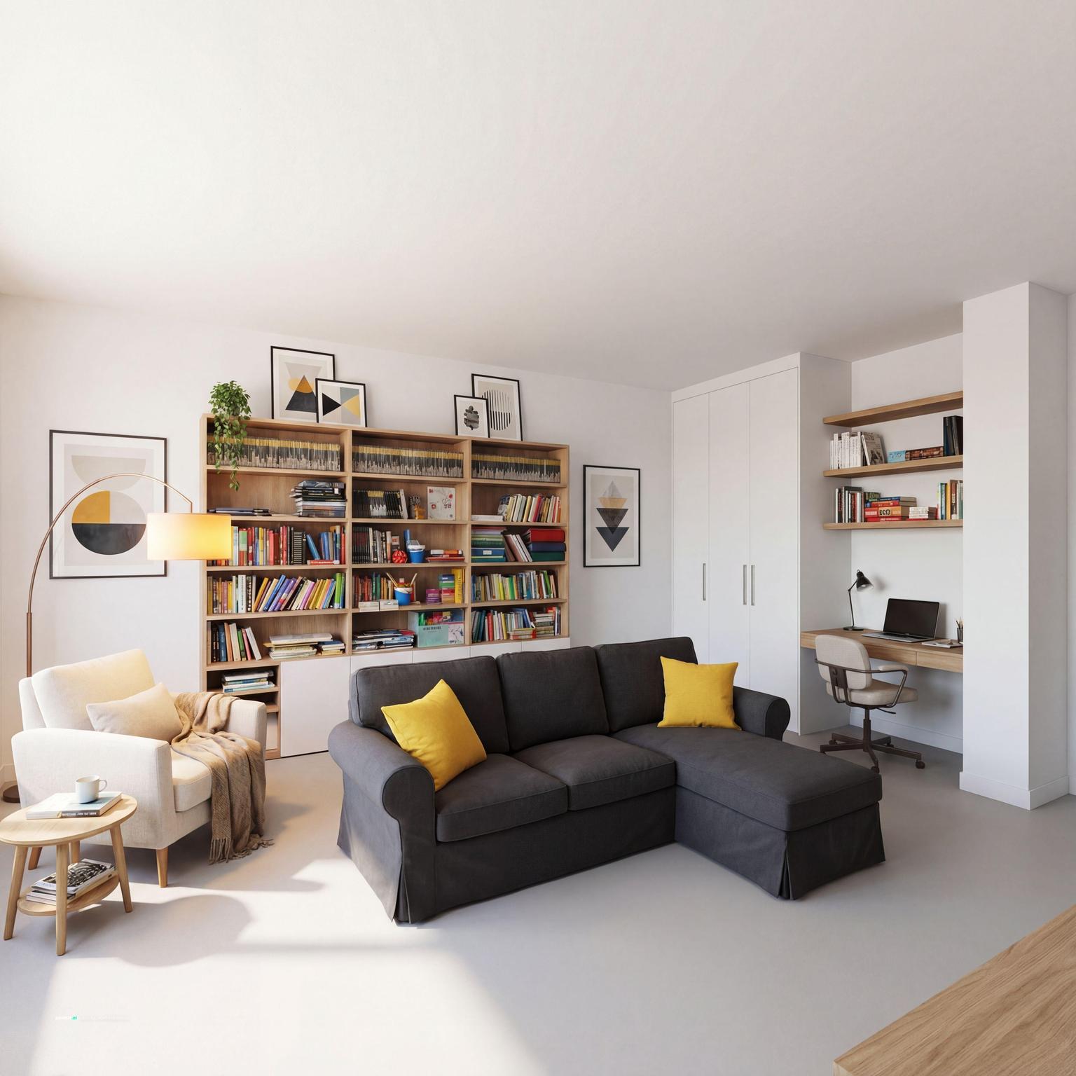 Yellow Living Room - Bright Decor Concepts | Paintit.ai - 39