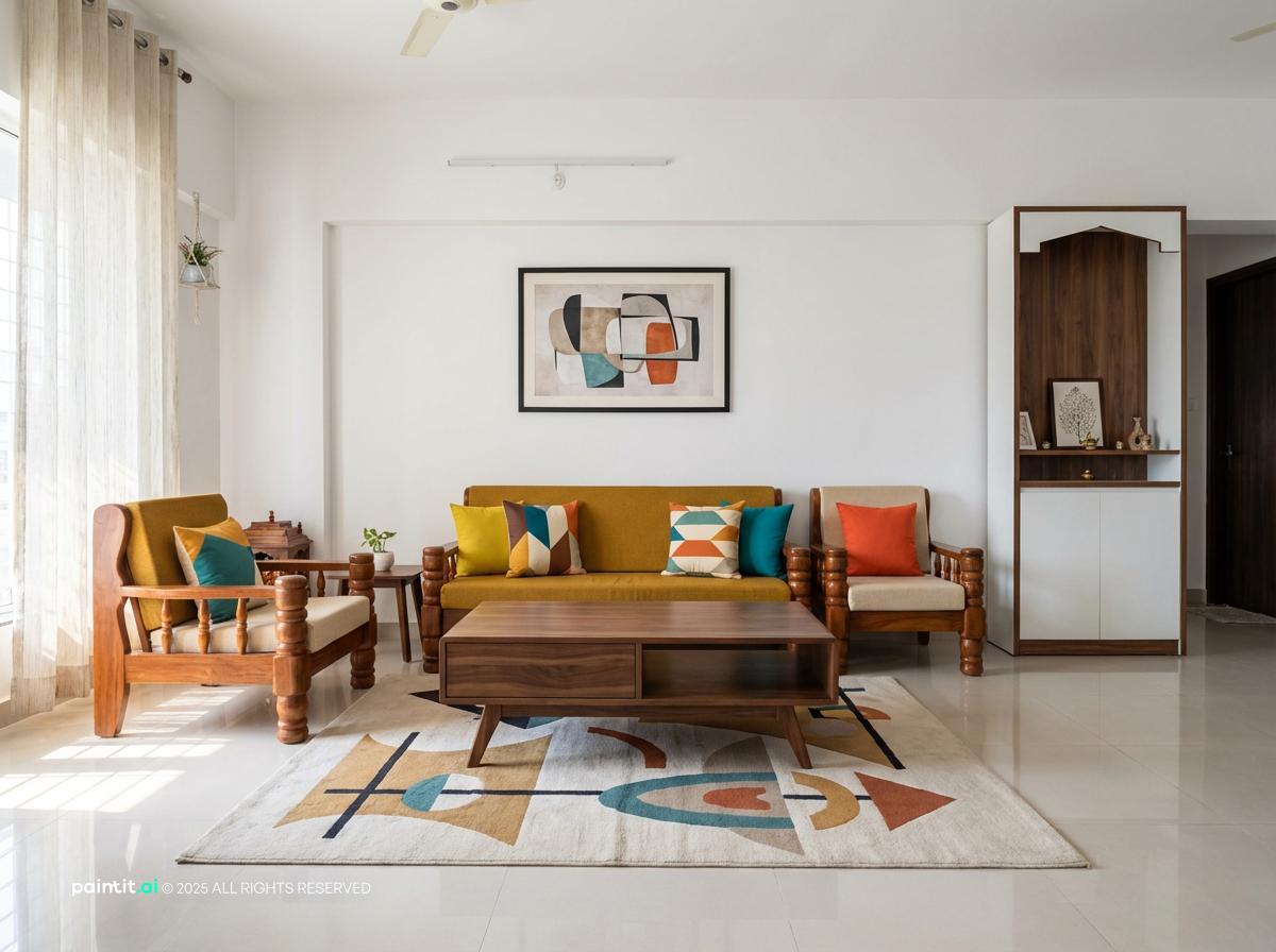 1960s Living Room: Mid-Century Modern Decor | Paintit.ai - 19