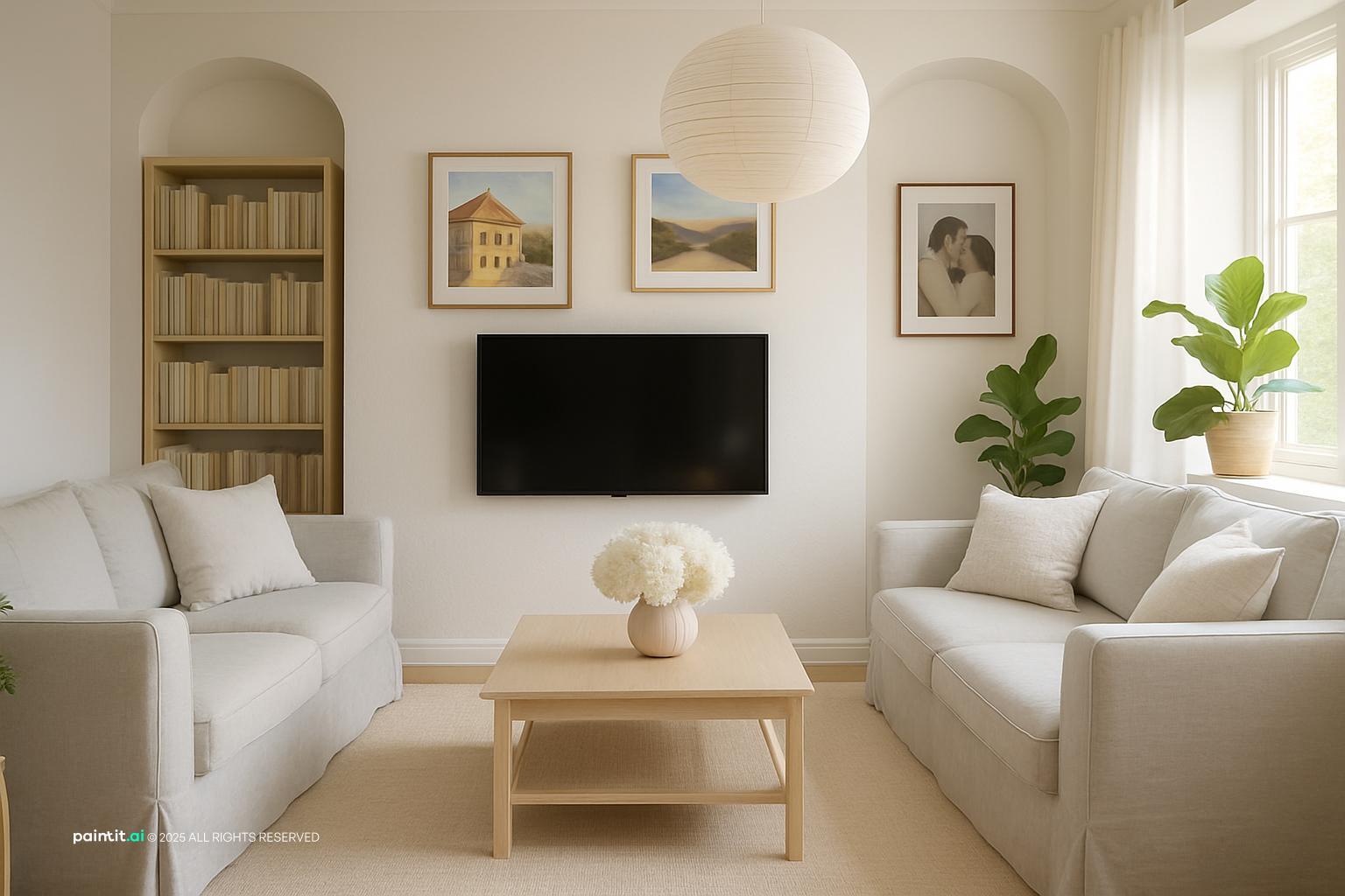 Rustic Scandinavian Living Room - Design Concepts | Paintit.ai - 3