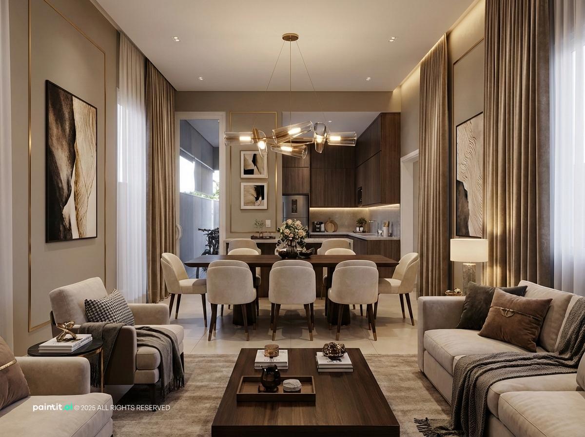 Wood Living Room Design - Timeless Interiors | Paintit.ai - 26