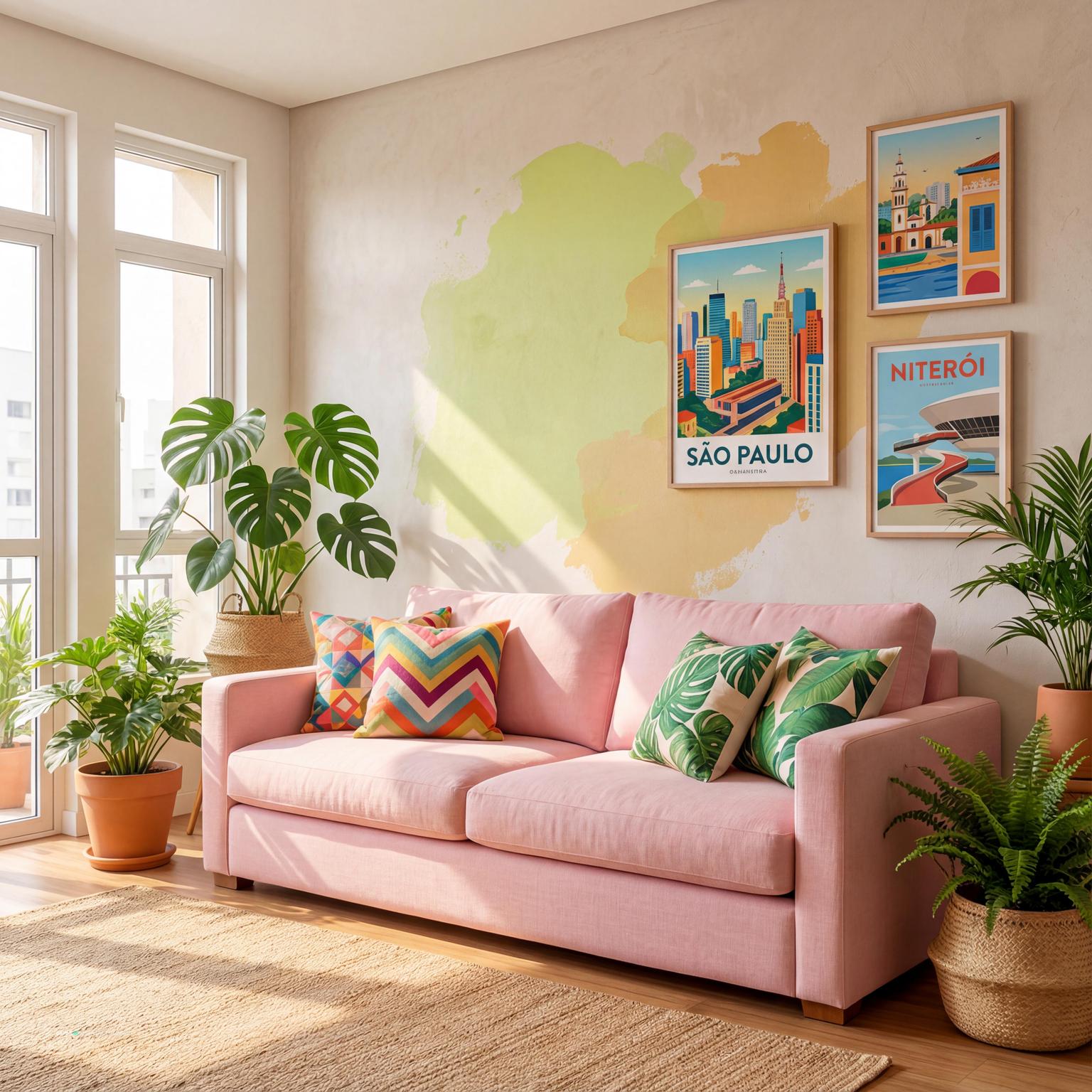 Modern Brazilian Living Room Design yellow living room