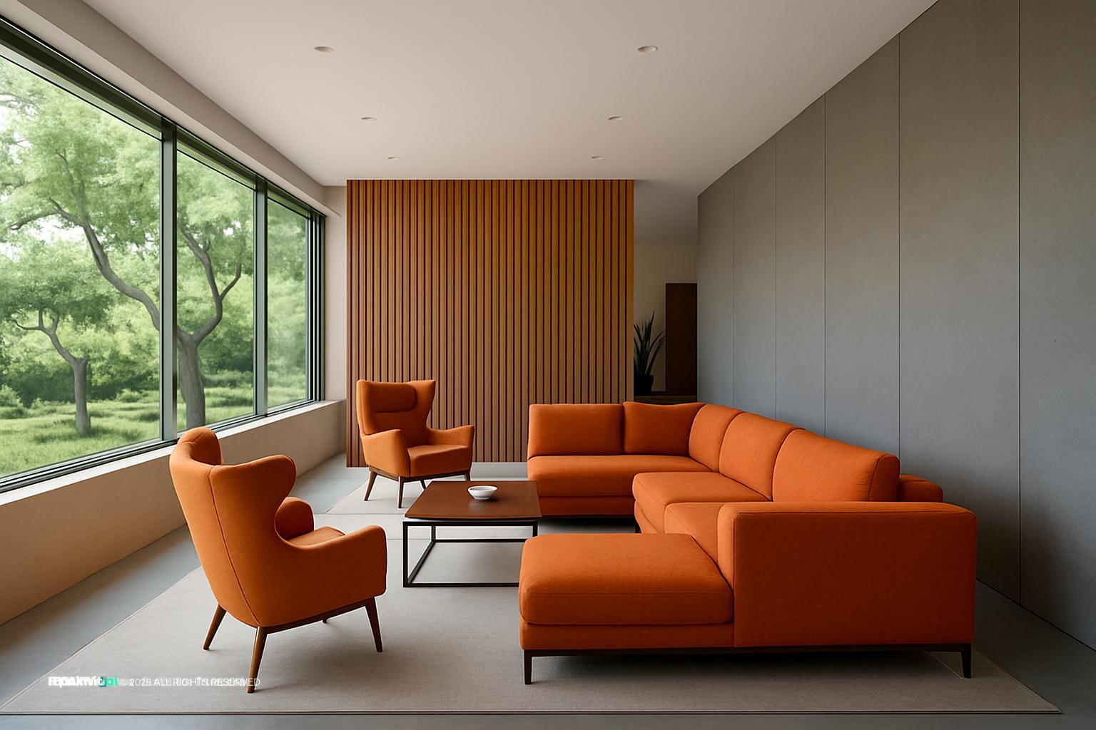 70s Orange Living Room - Design Inspiration | Paintit.ai - 26