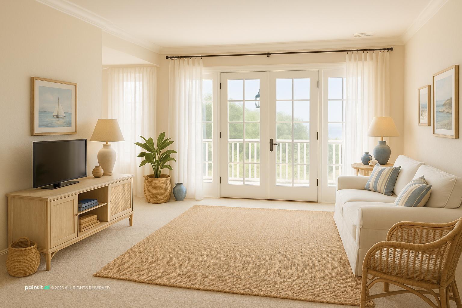 Cape Cod Living Room - Coastal Design | Paintit.ai - 8