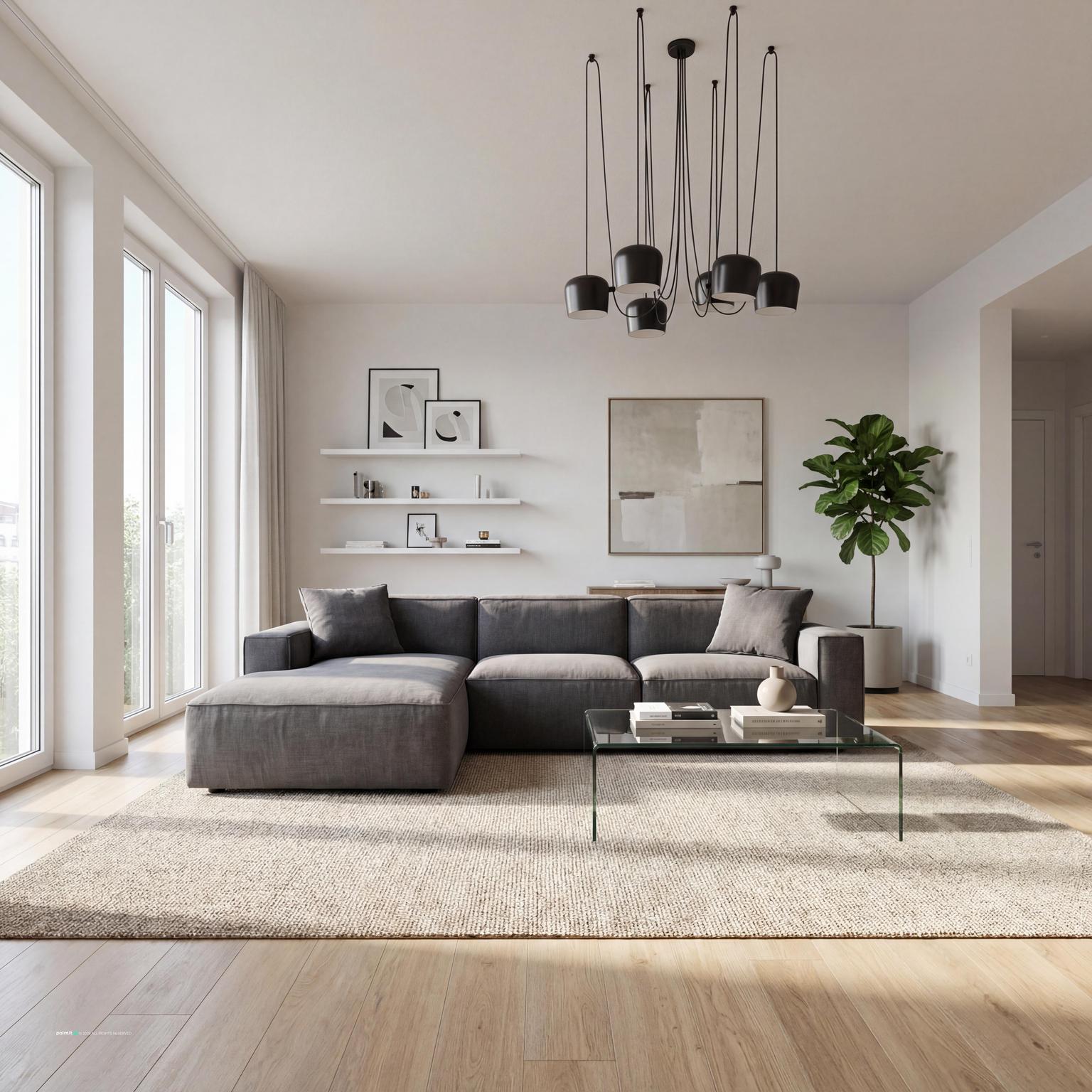 Modern 80s inspired living room design inspiration, blending contemporary comfort with iconic retro colors and geometric forms.