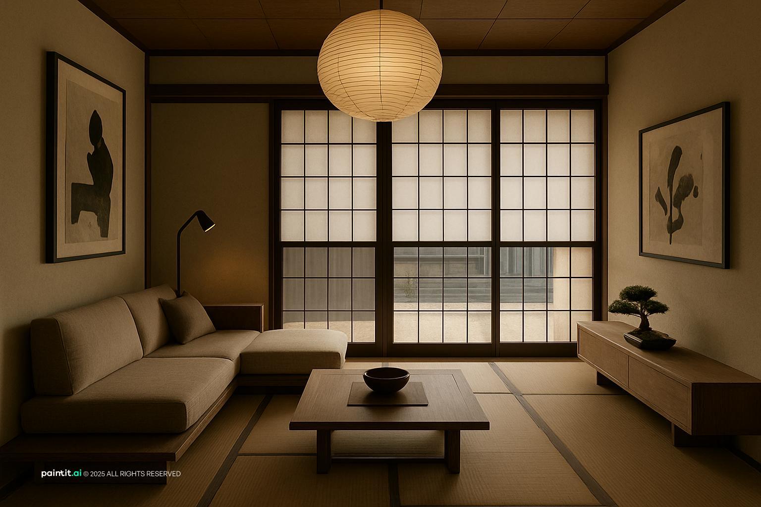 Japandi Living Room Design - Minimalist Style Guide | Paintit.ai - 9