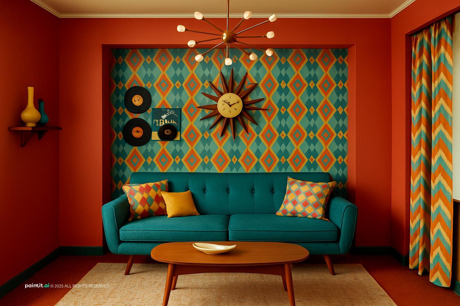 1950s Living Room - Mid-Century Modern Decor | Paintit.ai - 11