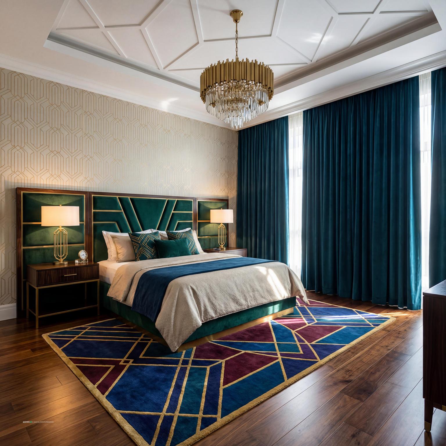 Luxury Art Deco Bedroom for 1920 Interior Design Style