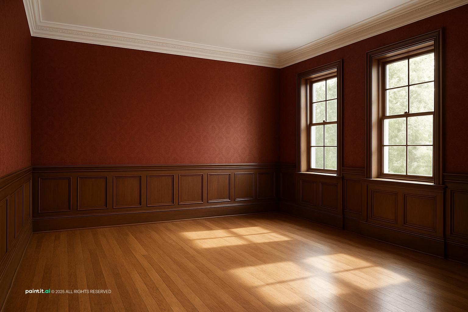 White Wainscoting Living Room - Design Inspiration | Paintit.ai - 11