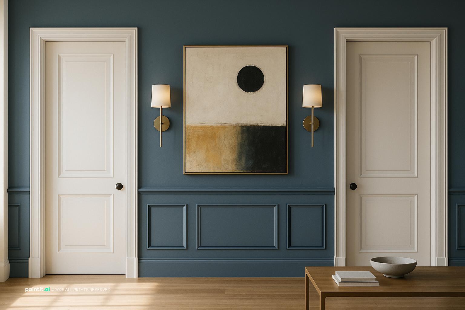 Elegant Living Room Wall Design showing painted wall color, natural light for Living Room Wall Paint Ideas.