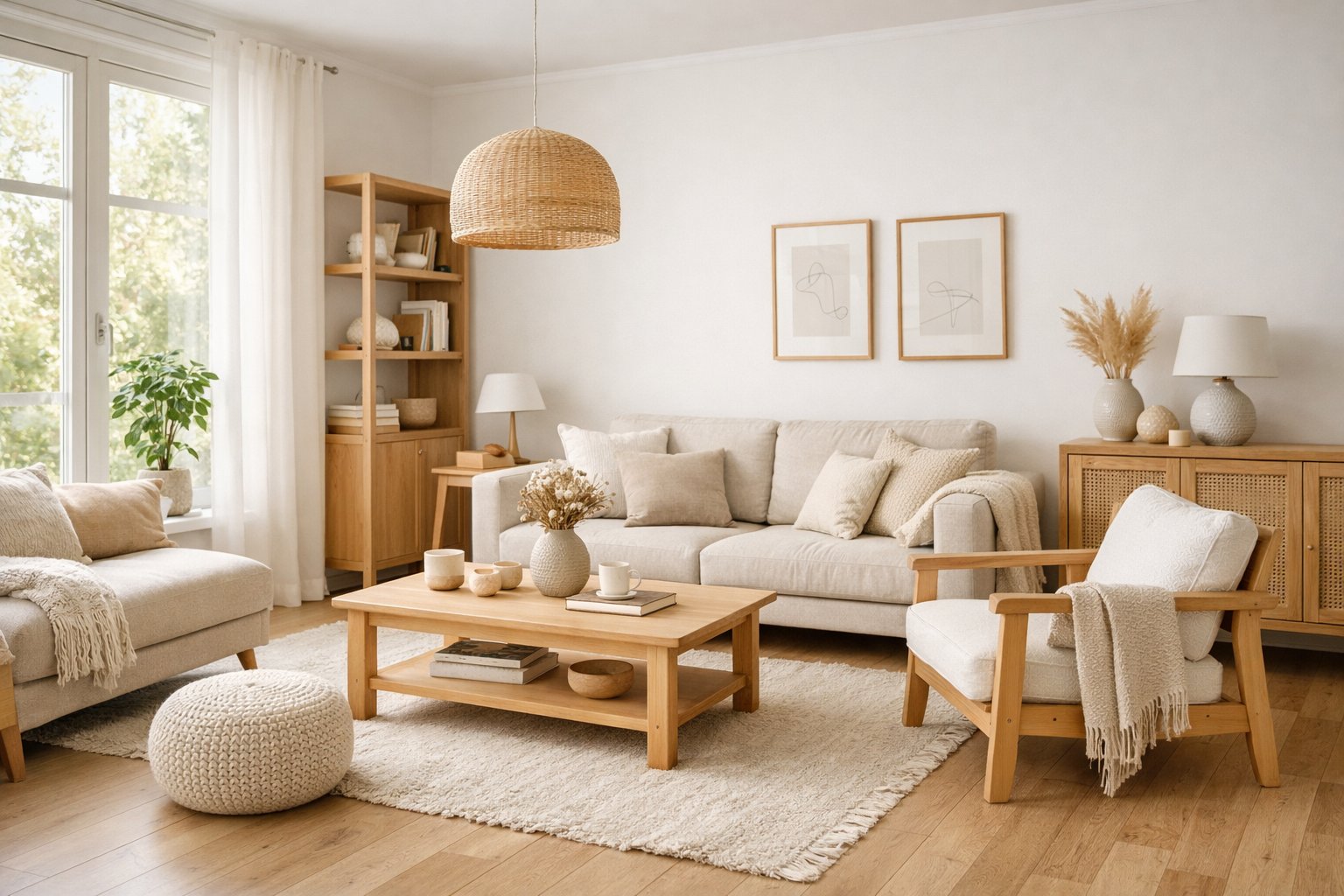 Scandinavian living room result created with Paintit.ai