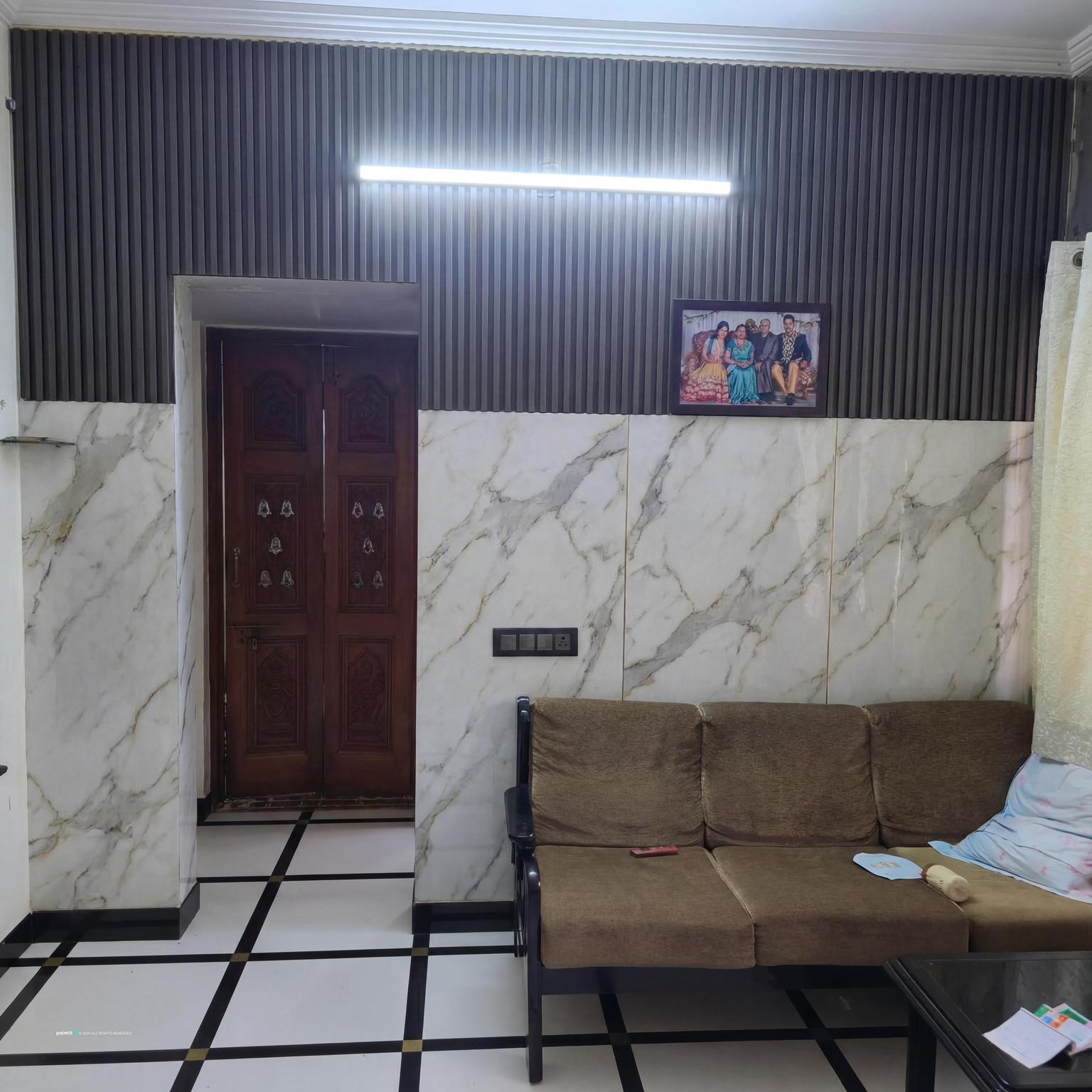 White Marble Living Room - Elegant Design Concepts | Paintit.ai - 2