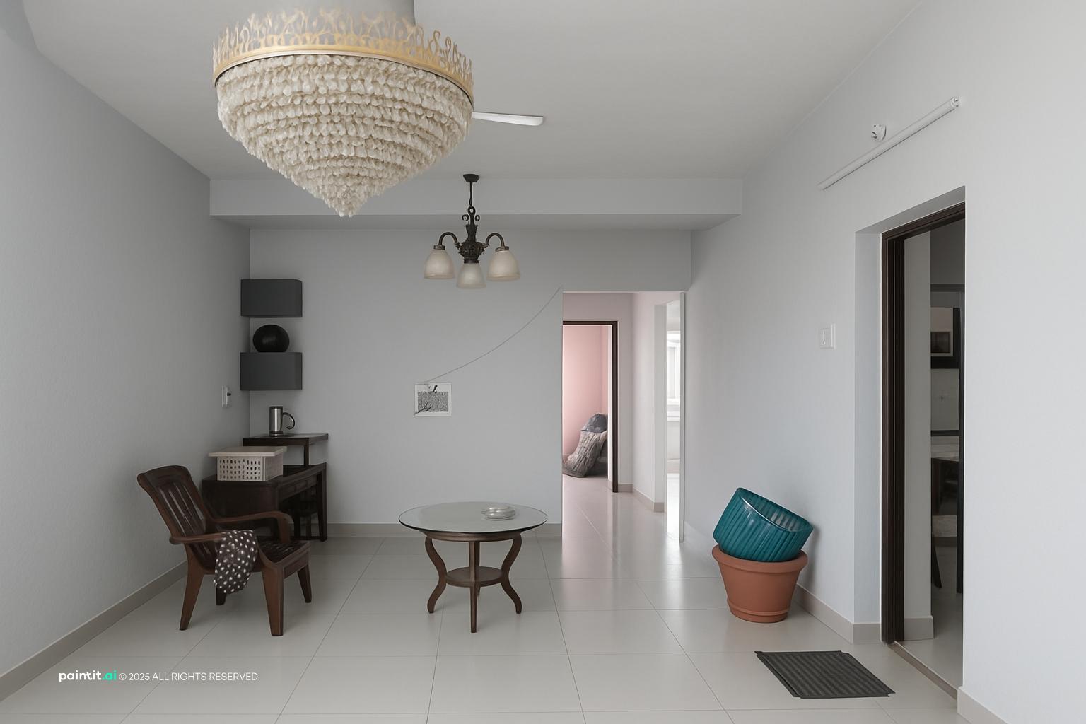 Worldly Gray Living Room: Sophisticated Interior Design | Paintit.ai - 30