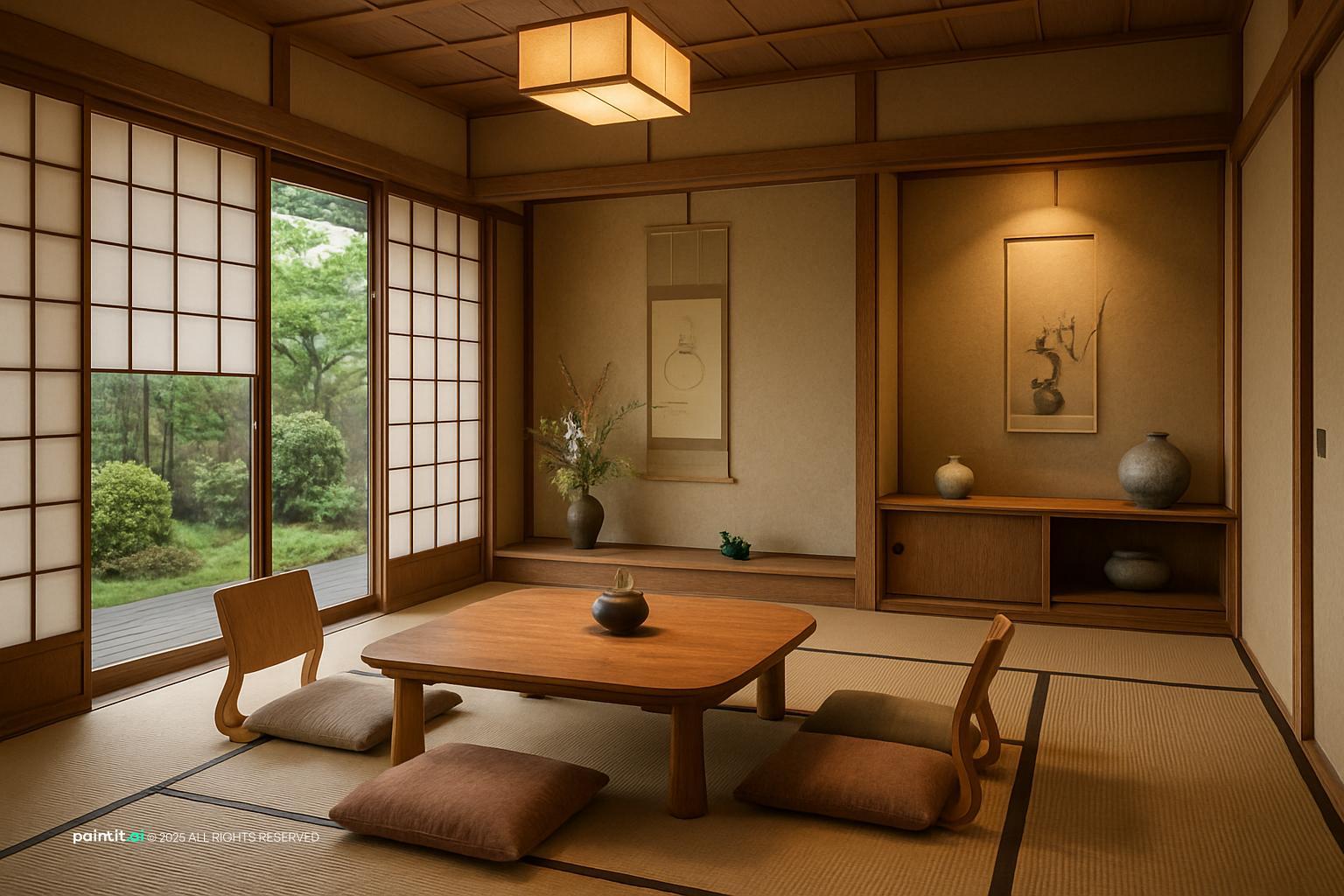 Japanese Living Room: Serene Interior Concepts | Paintit.ai - 18