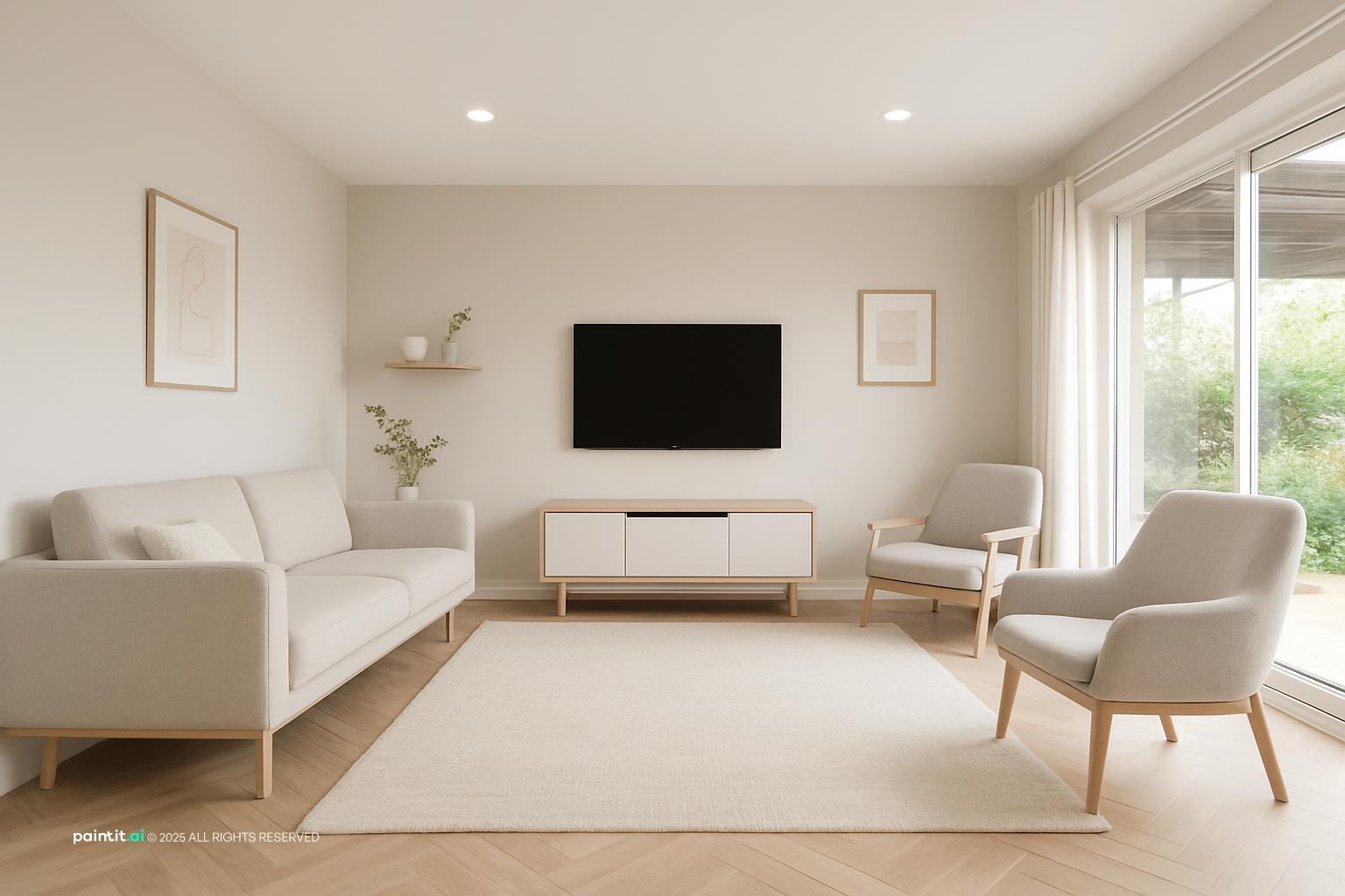 Modern Grey and Beige Living Room - Design & Inspiration | Paintit.ai - 33